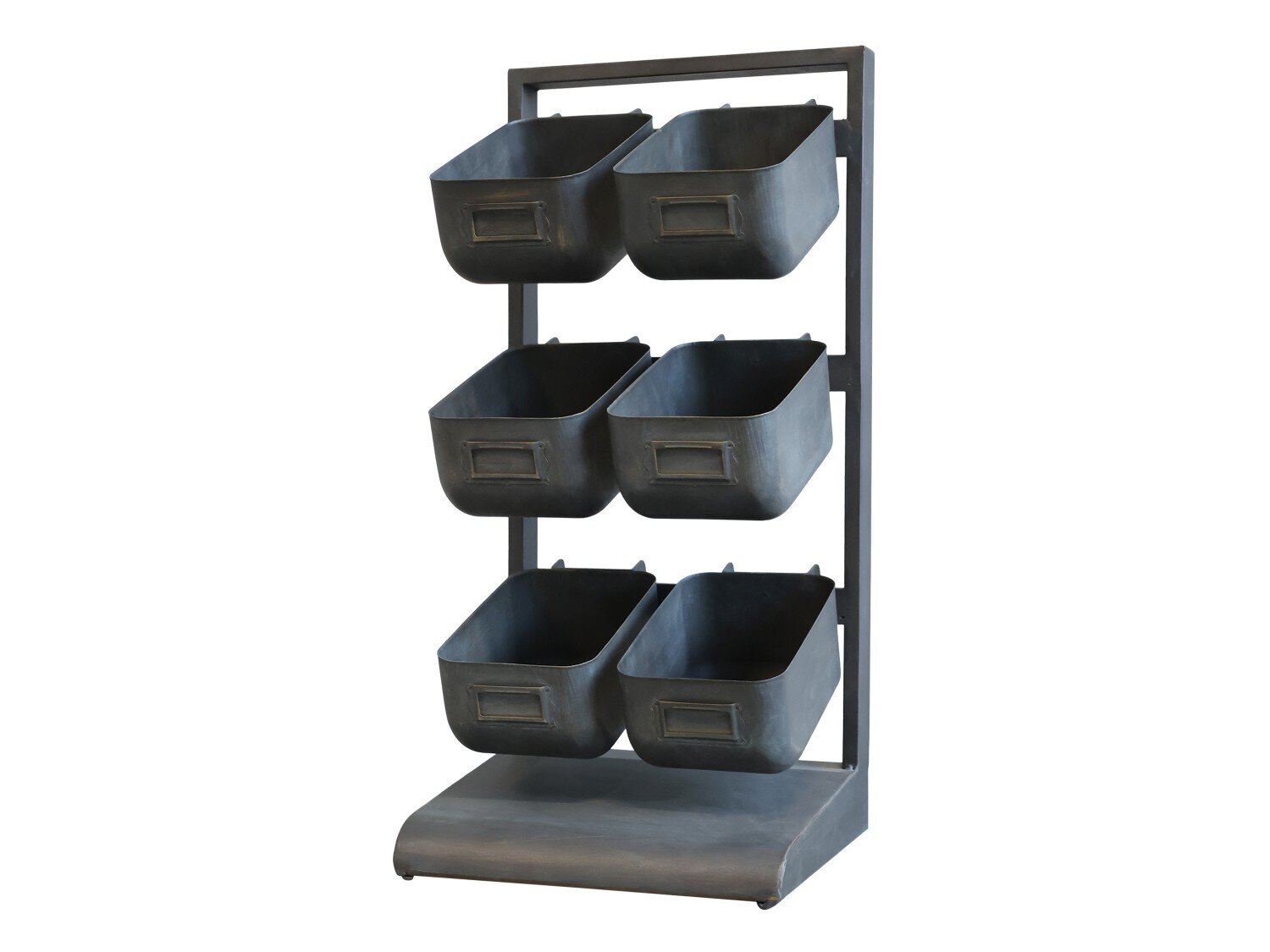 Regal mit 6 abnehmbare Boxen, grau 