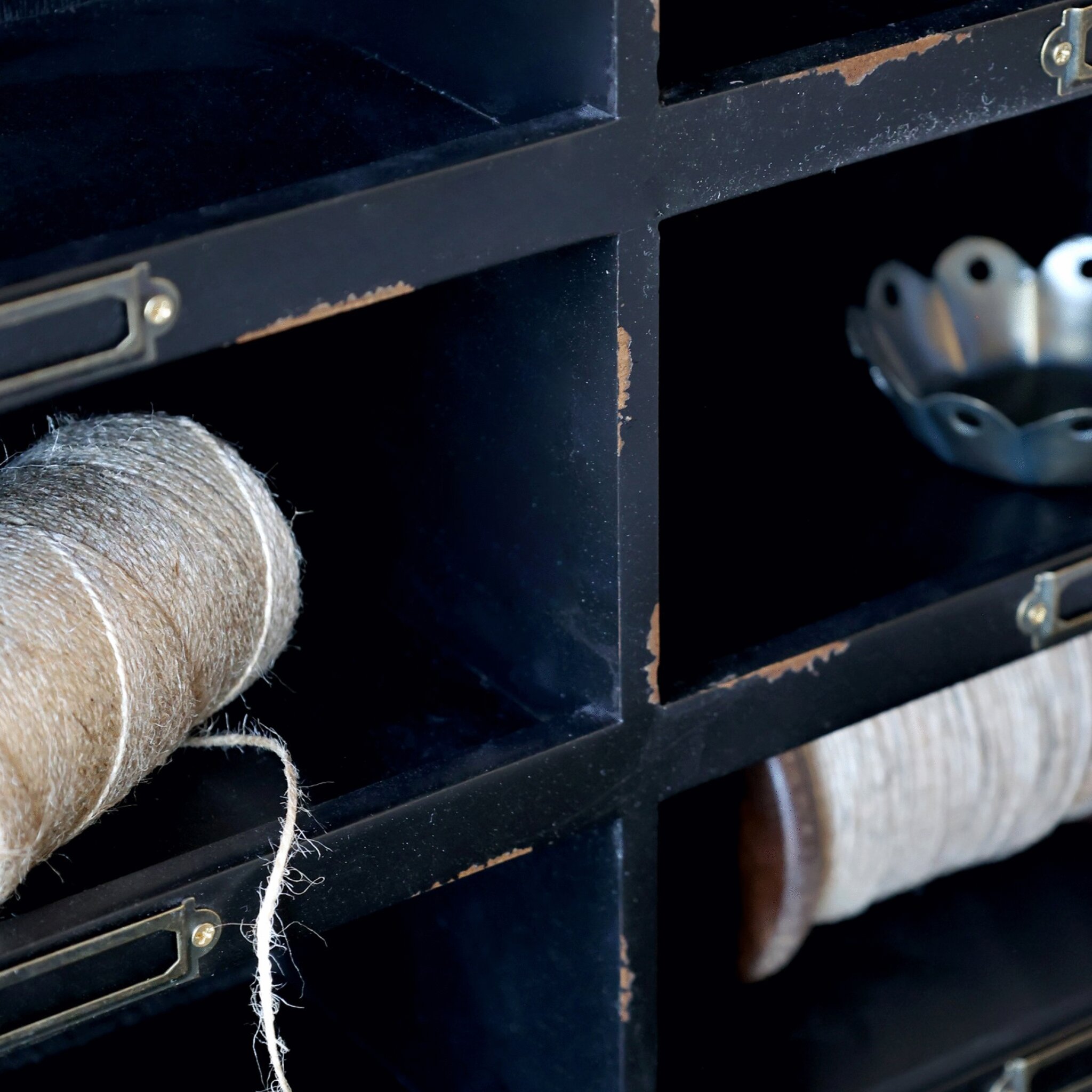 Regal mit 6 Fächern, schwarz