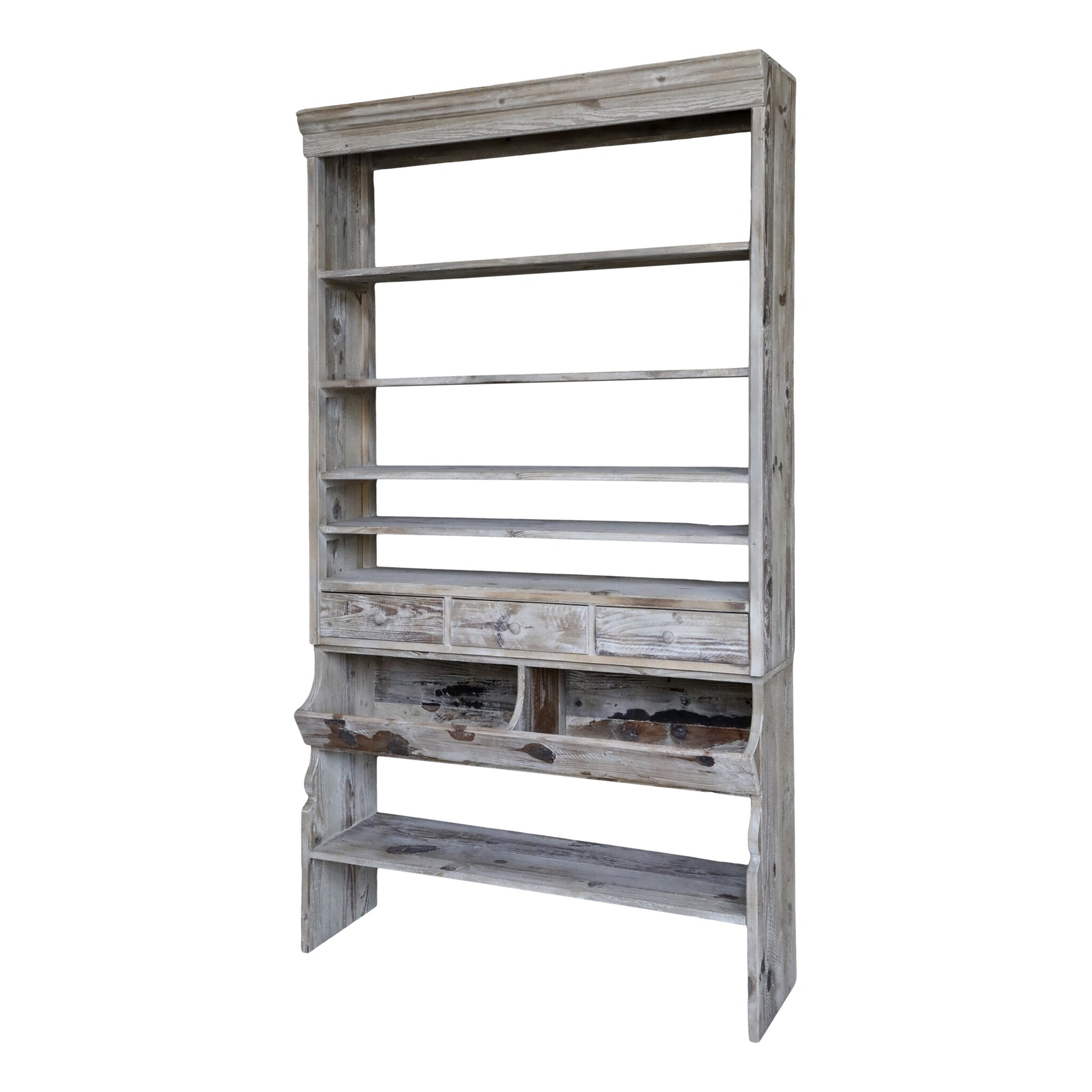 Regal mit Ablageböden und Schubladen, natur 