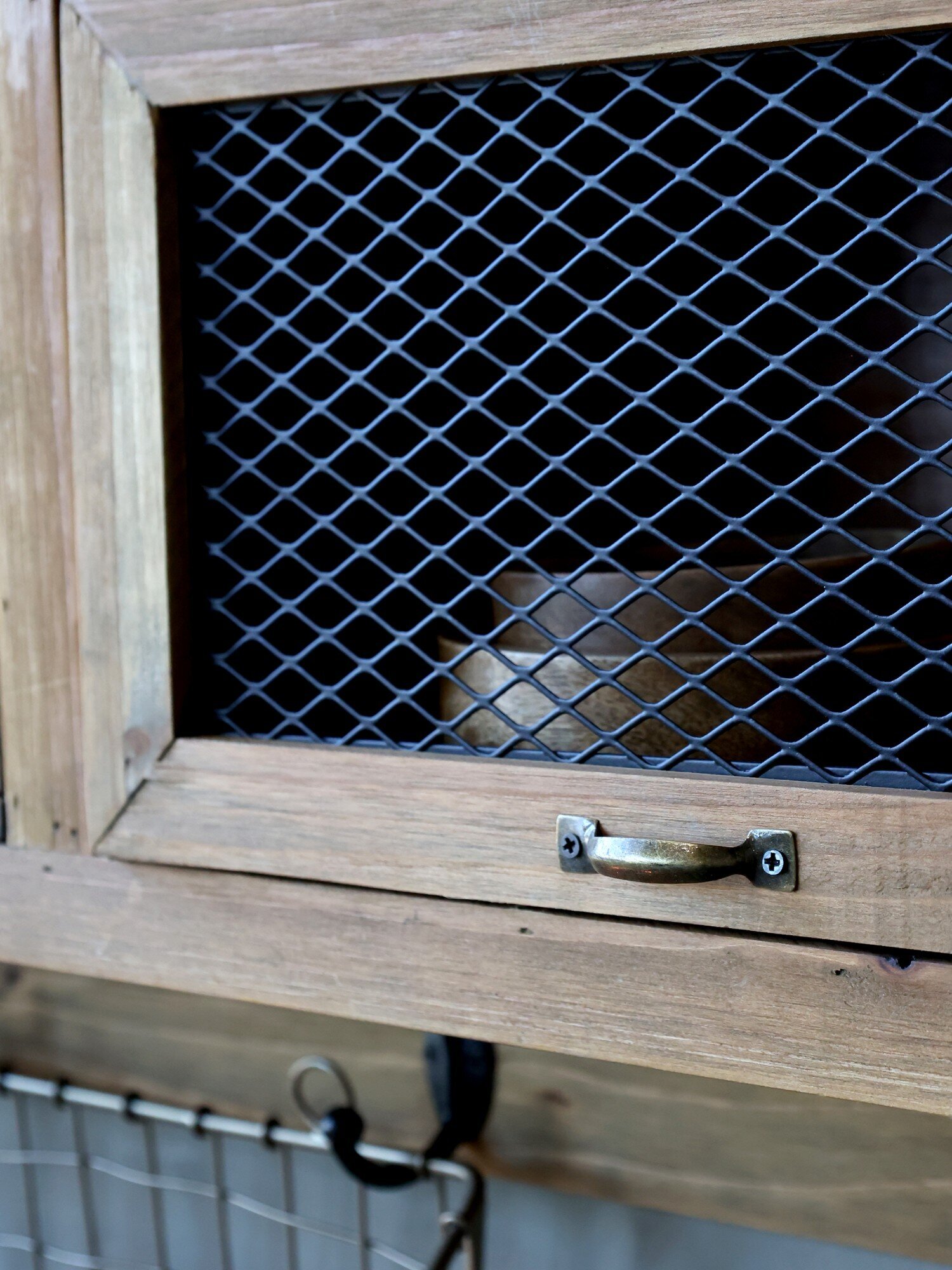 Regalbrett mit 2 Schubladen und 3 Haken, natur 