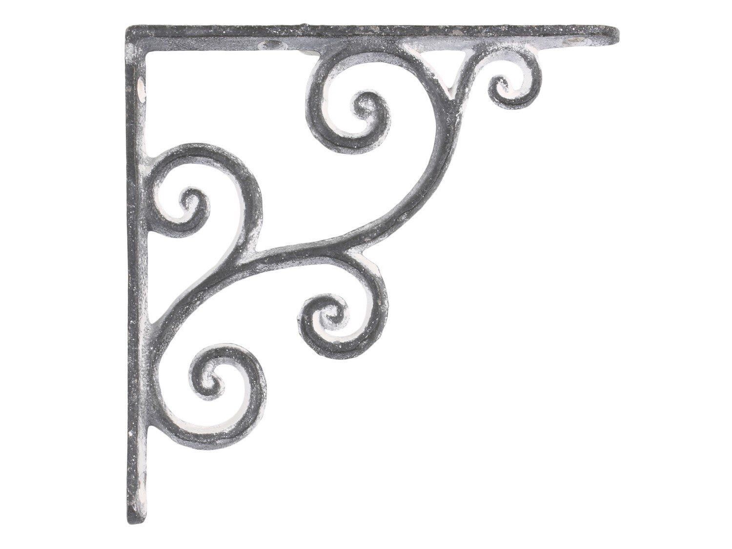 Regalträger aus Eisen mit Muster, antique grau 