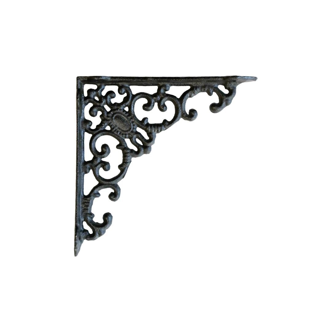 Regalträger Monogramm, antik schwarz 