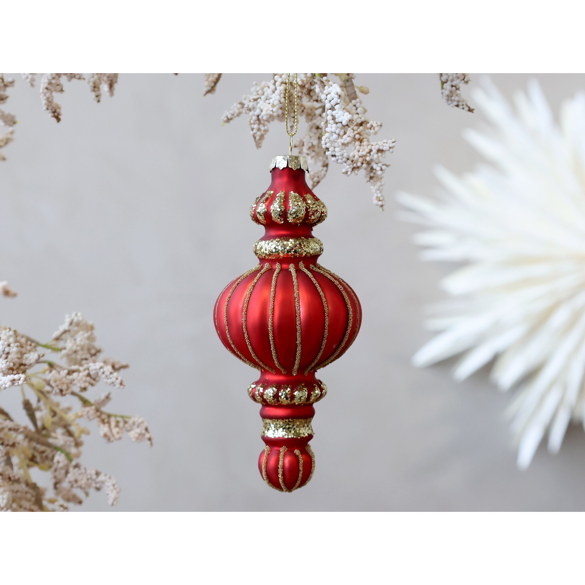 Roter Ornament Aufhänger, rot 