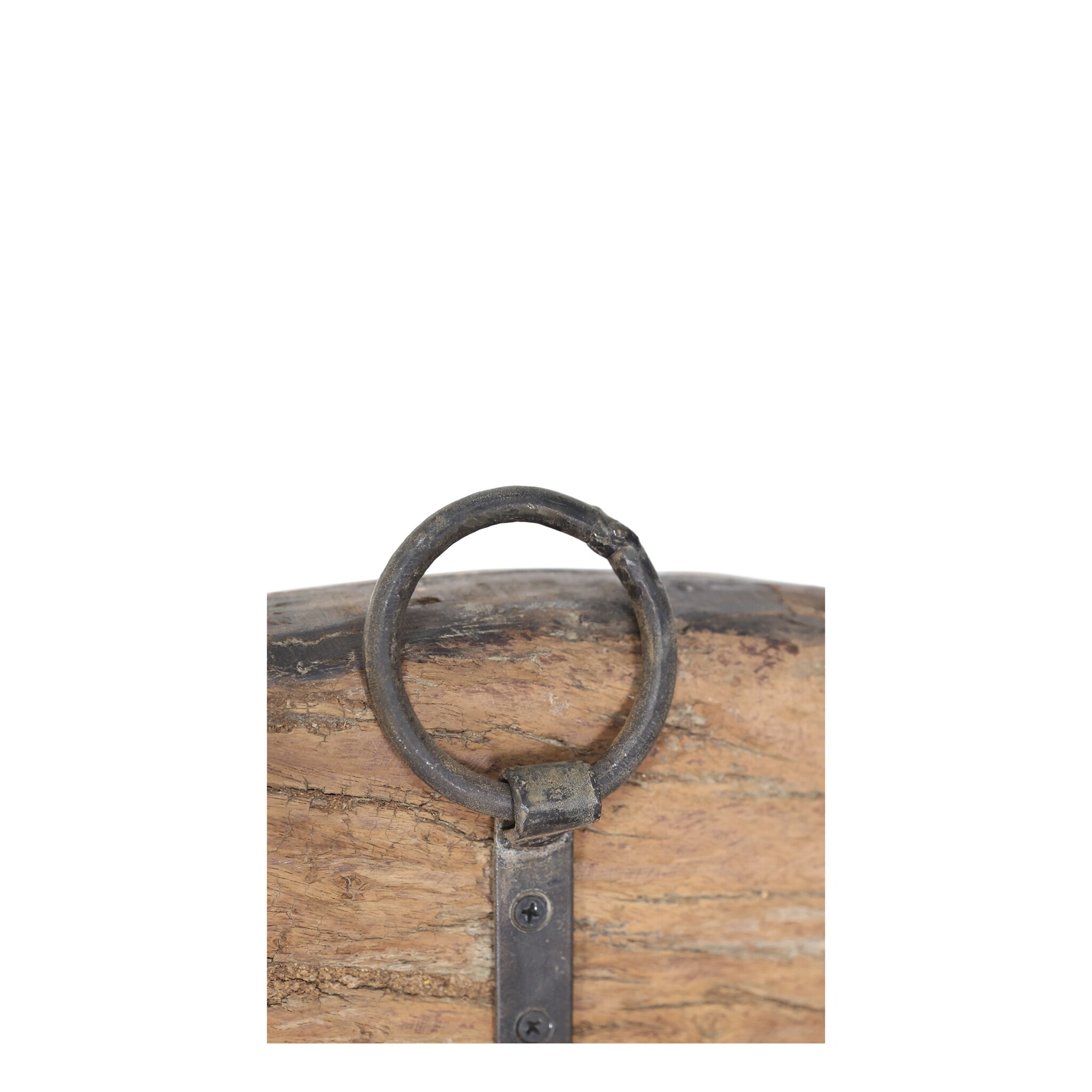 Runder Grimaud Spiegel mit Holzrahmen, natur 