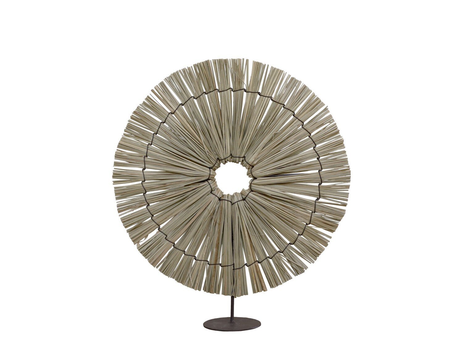 Rundes Dekor auf Fuß, natur H37 x L32,5 x B8 cm