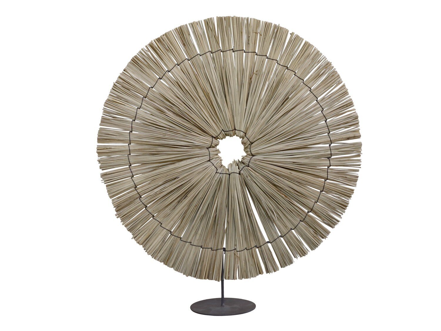 Rundes Dekor auf Fuß, natur H50 x L45 x B11 cm