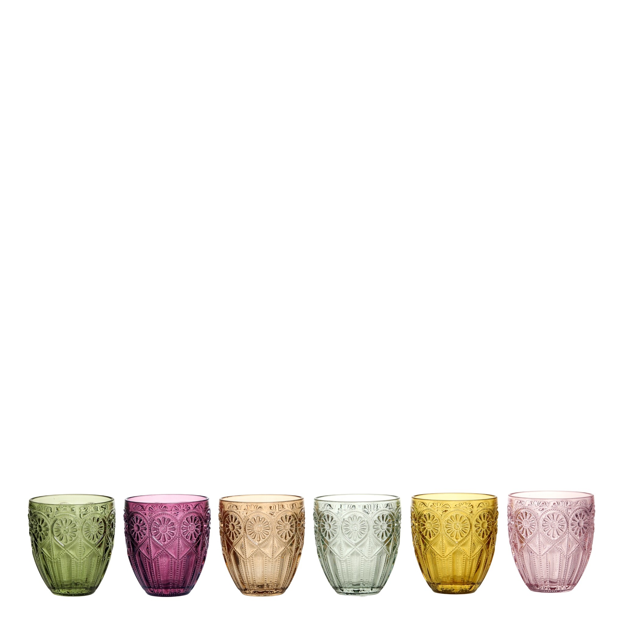 Saint-Émilion Trinkgläser mit Muster, 6 Farben, diverse 