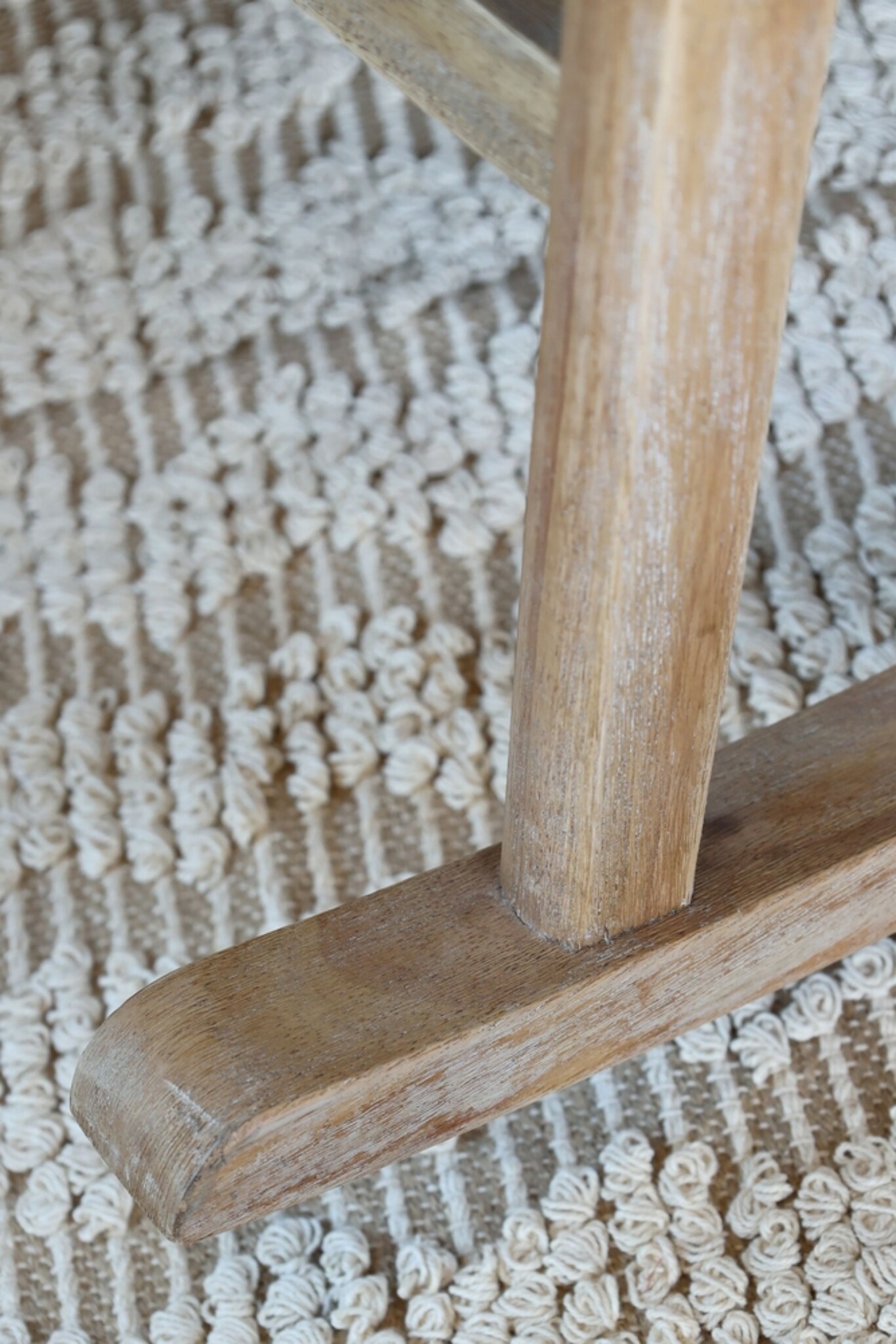 Chic Antique Brocante Schaukelstuhl aus Rattan & Gummibaum, natur 
