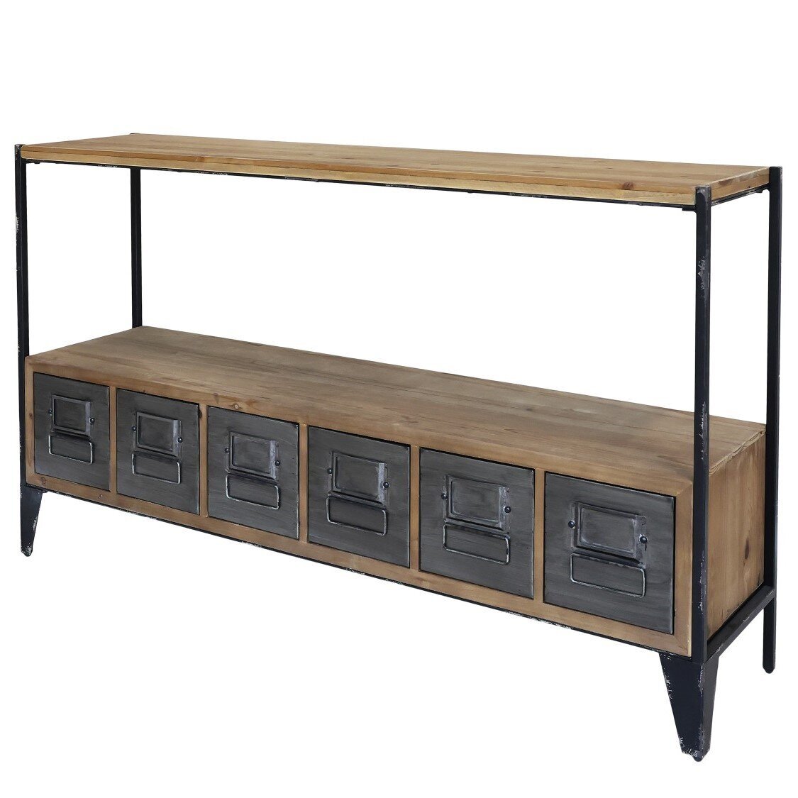 Schranktisch mit Schubladen, natur 