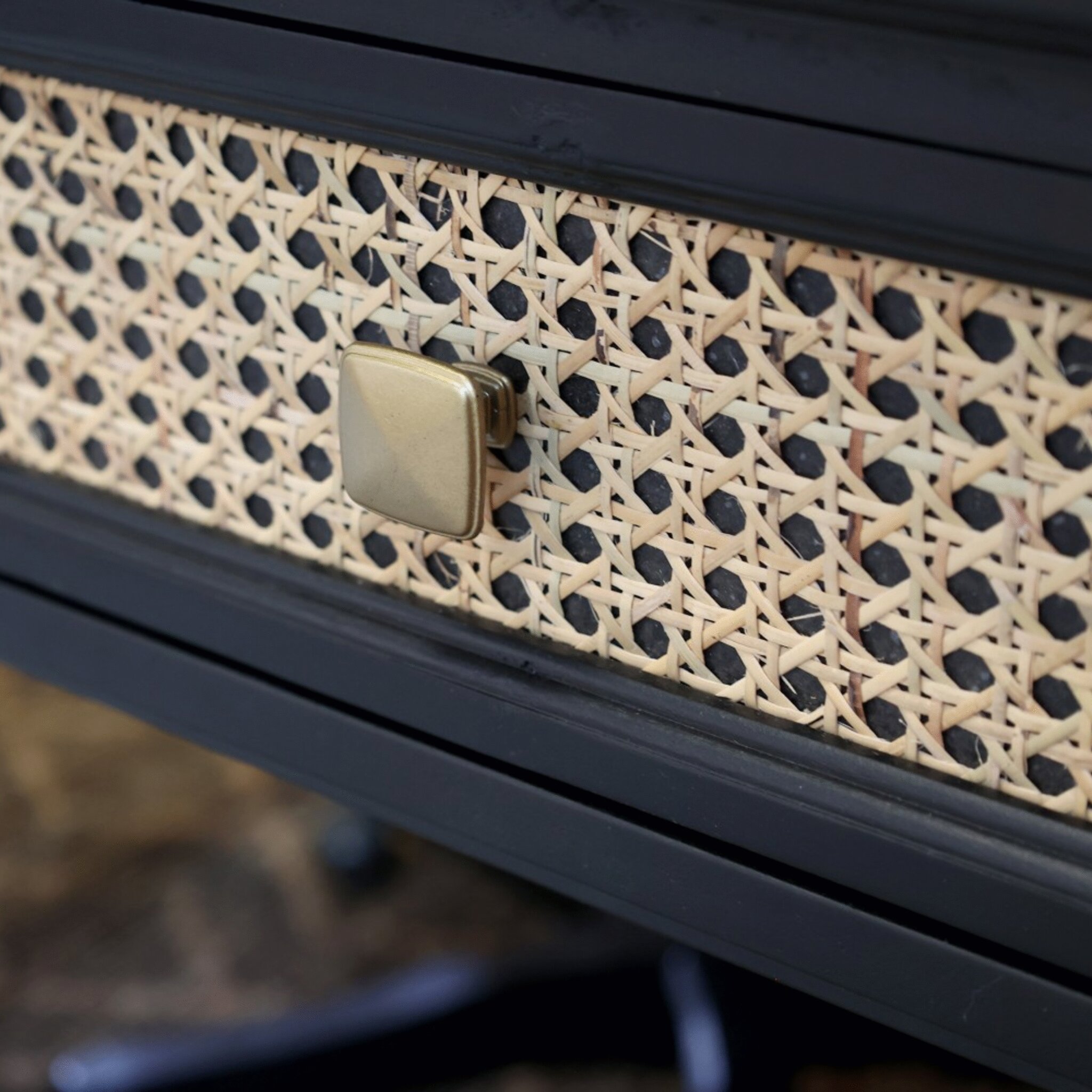 Schreibtisch mit 3 Schubladen, schwarz