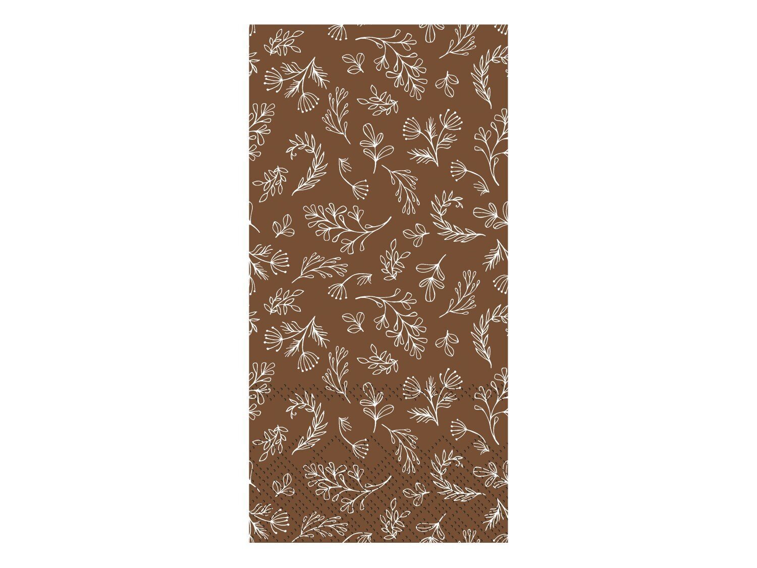 Serviette mit Blättern, walnuss 