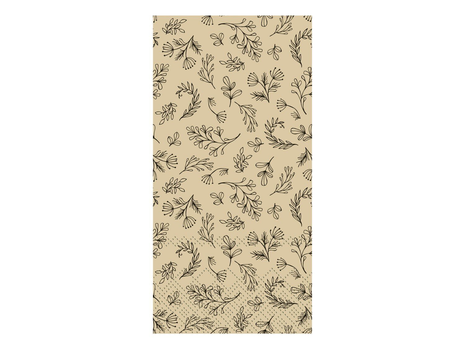 Serviette mit Blättern, honig 