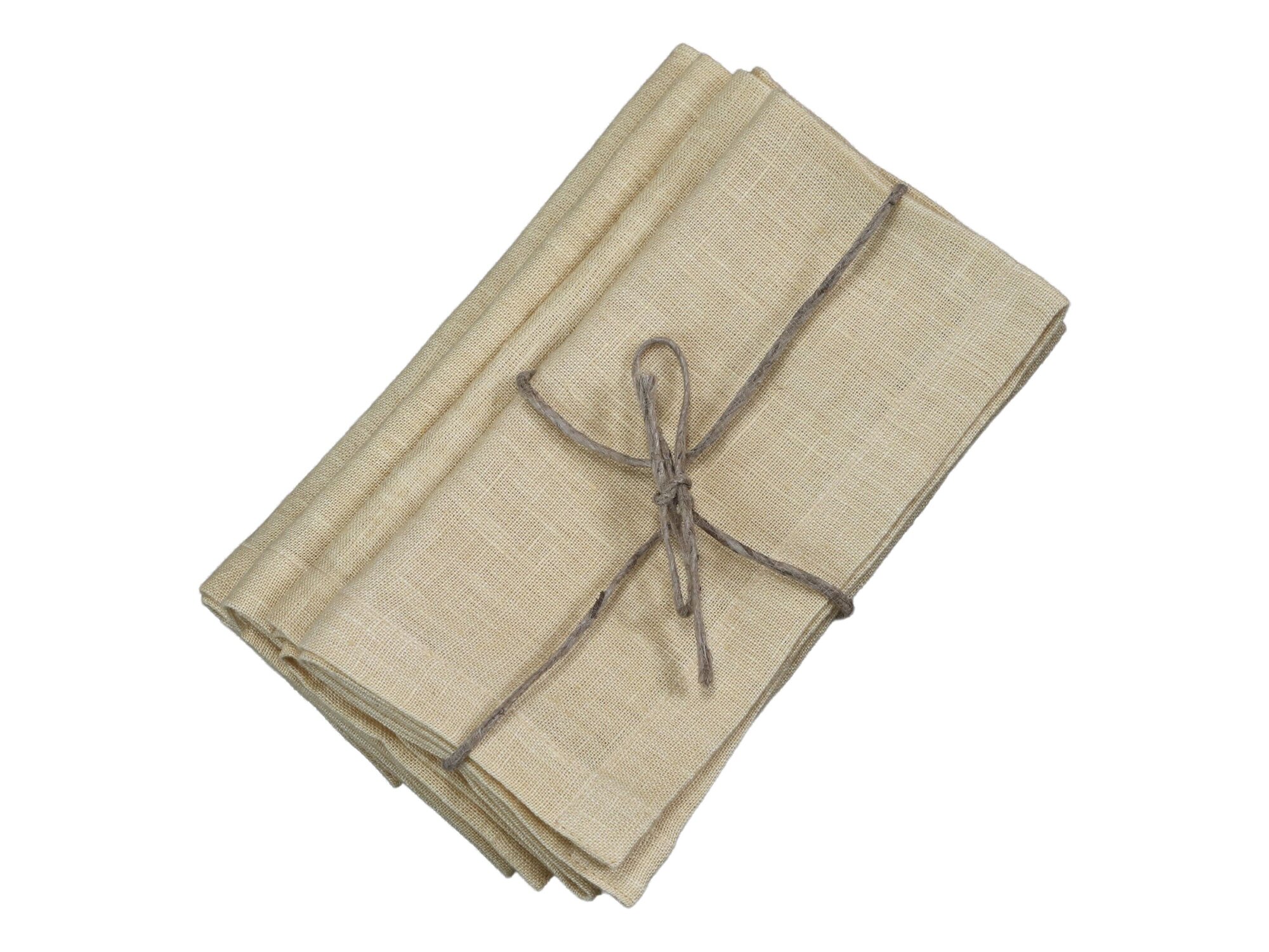 Servietten 4er-Set aus Leinen, honig 