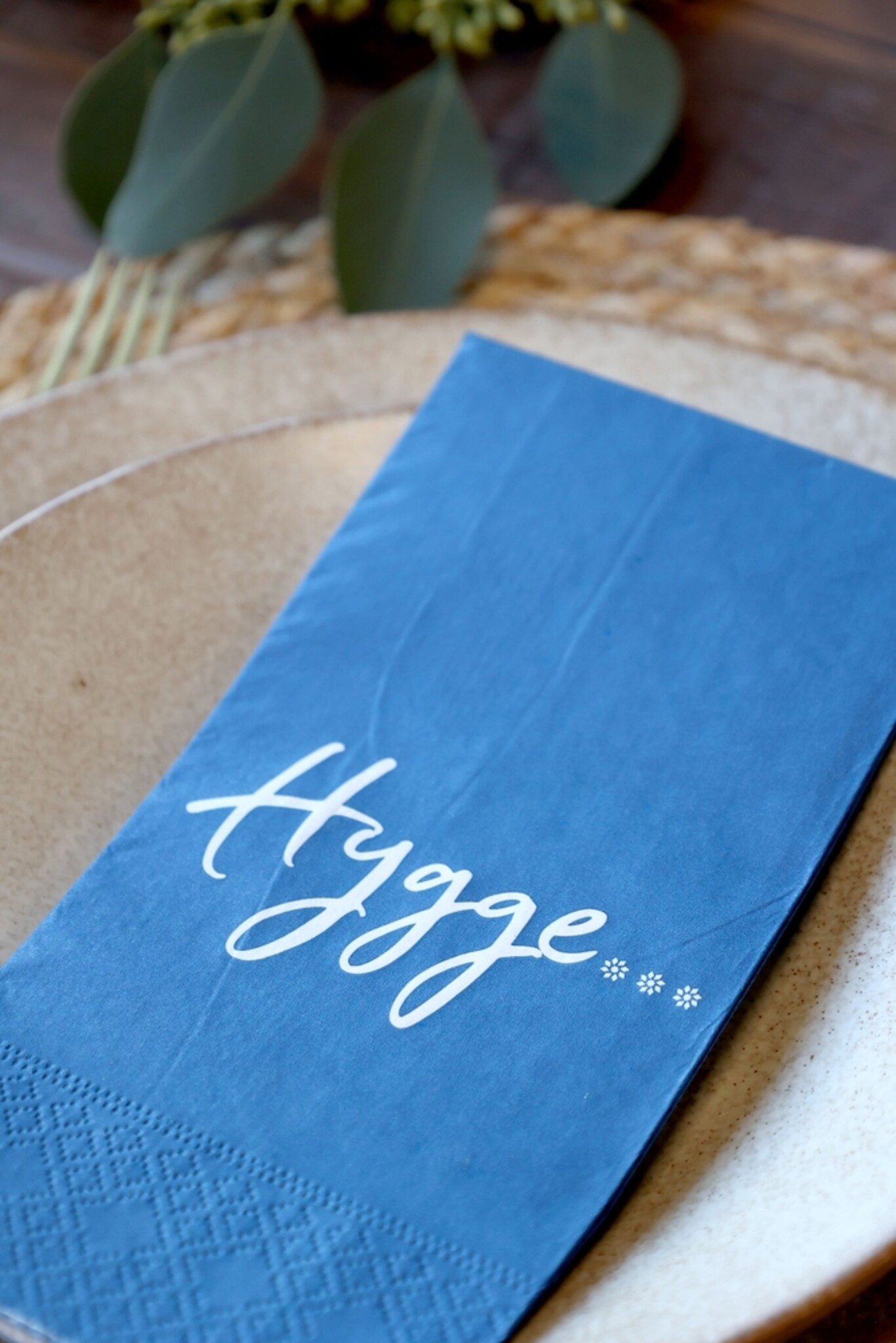 Papierservietten Hygge, blau 