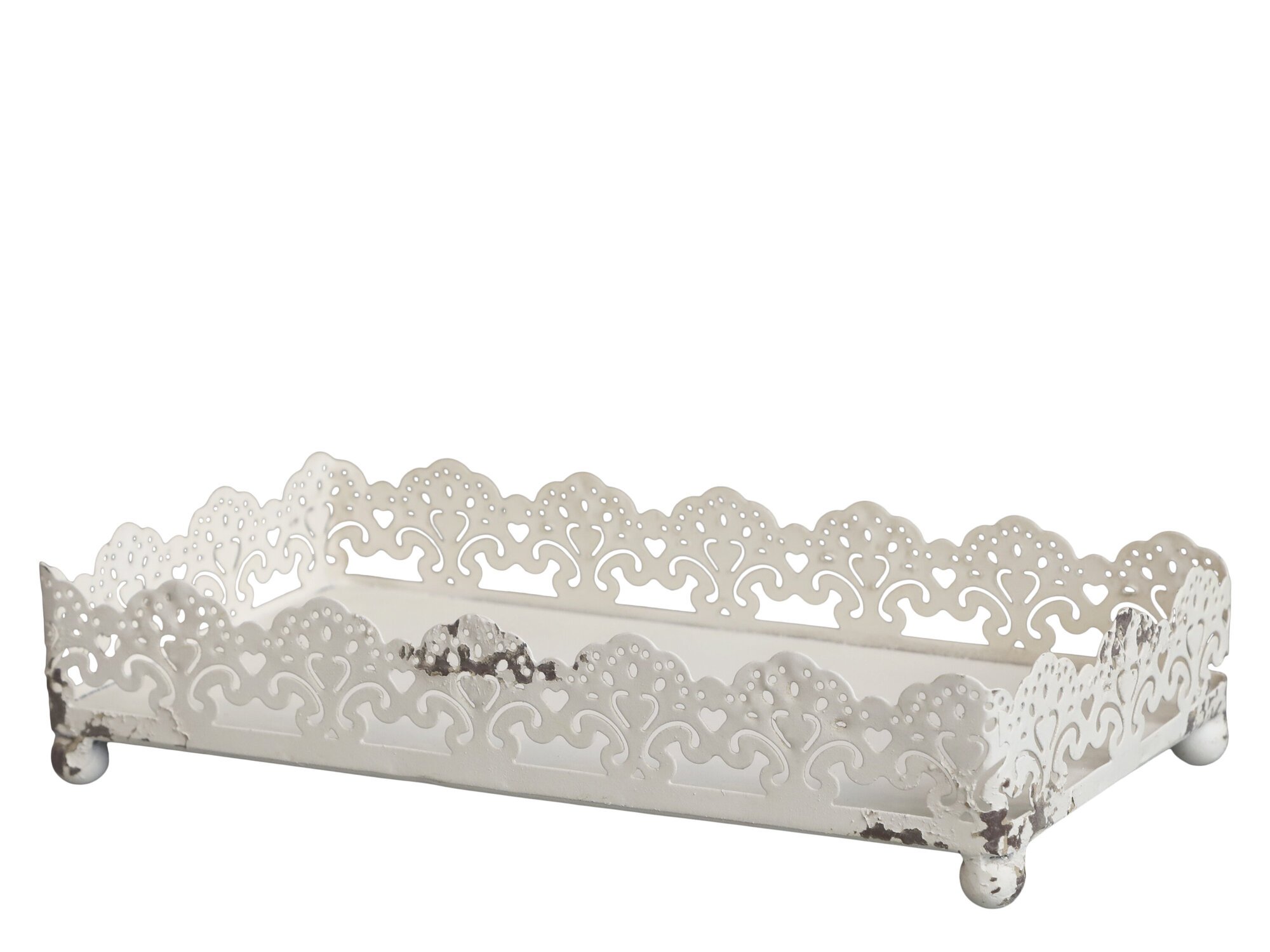 Serviettenhalter mit Dekorkante, antik creme L21 x B11 x H4,5 cm