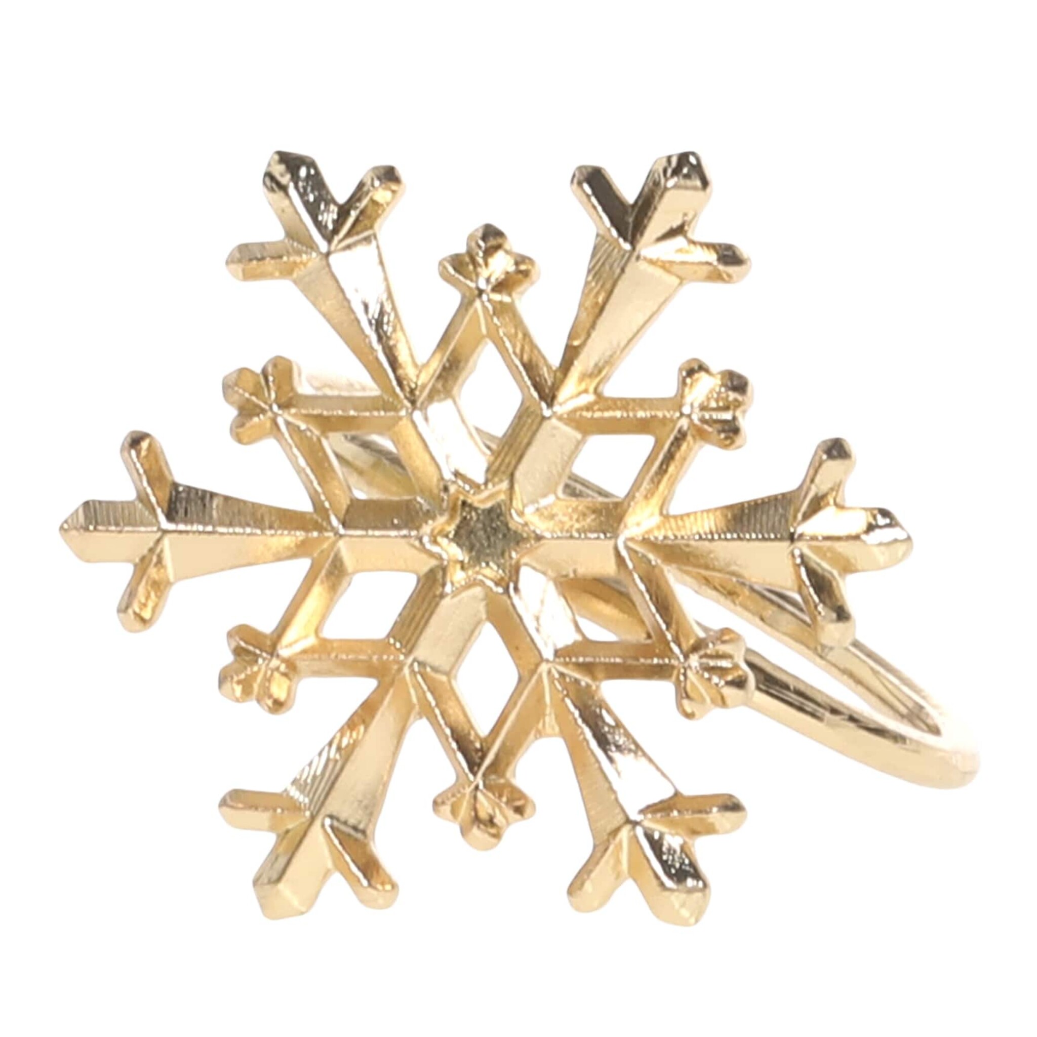 Serviettenring mit Schneeflocke, messing 