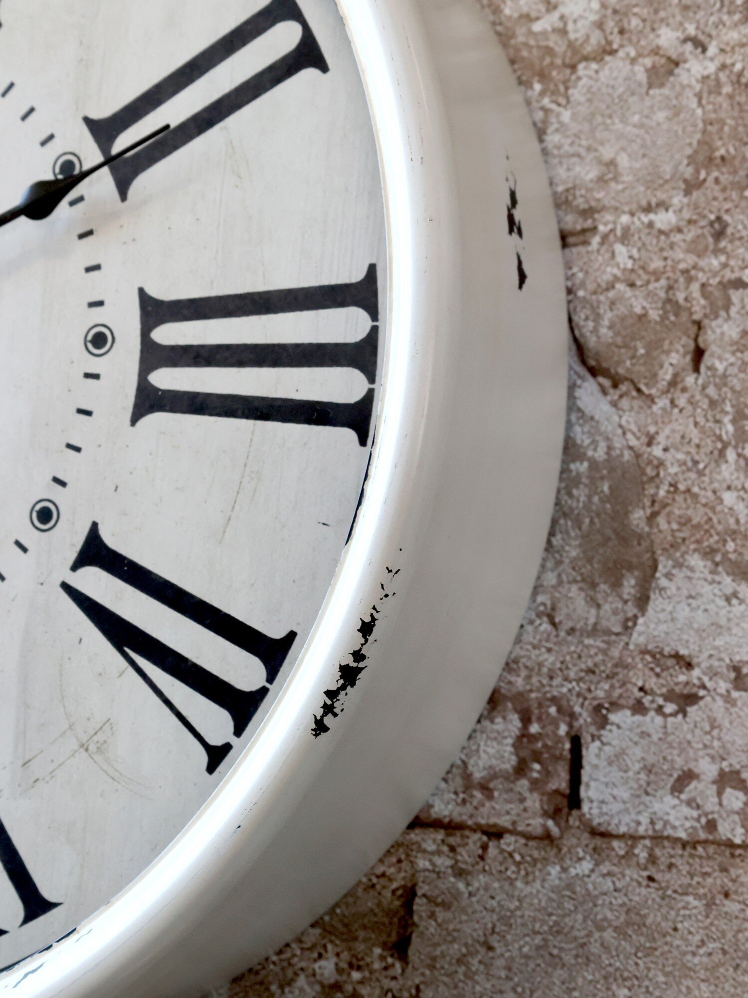 Shabby Wanduhr creme, creme 