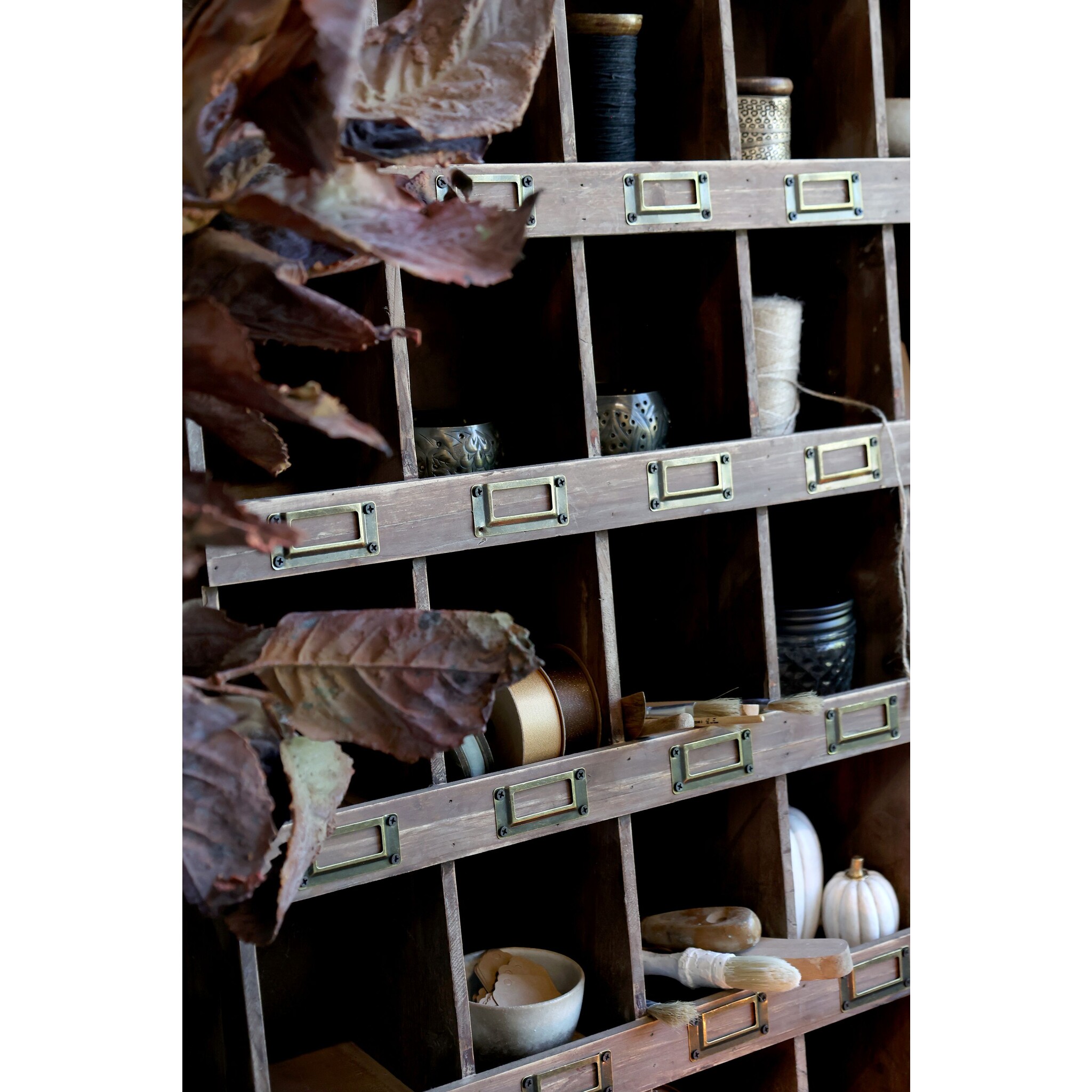 Sortierregal aus Kiefernholz, natur 