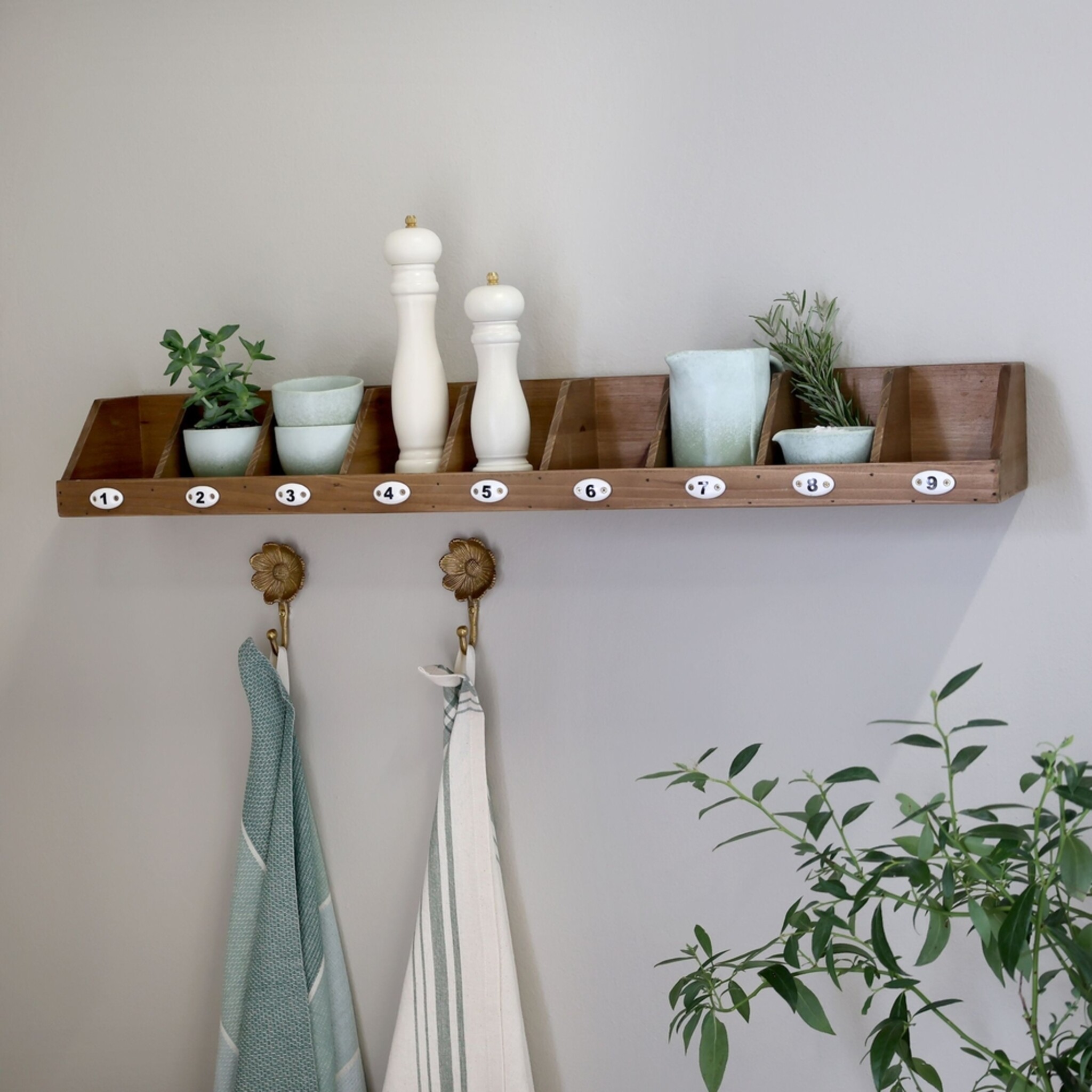 Chic Antique Sortierregal mit 9 Fächern - Landhausstil, natur 