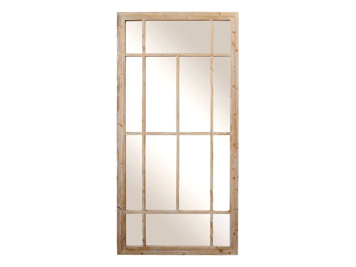 Spiegel aus Recyclingholz, natur 