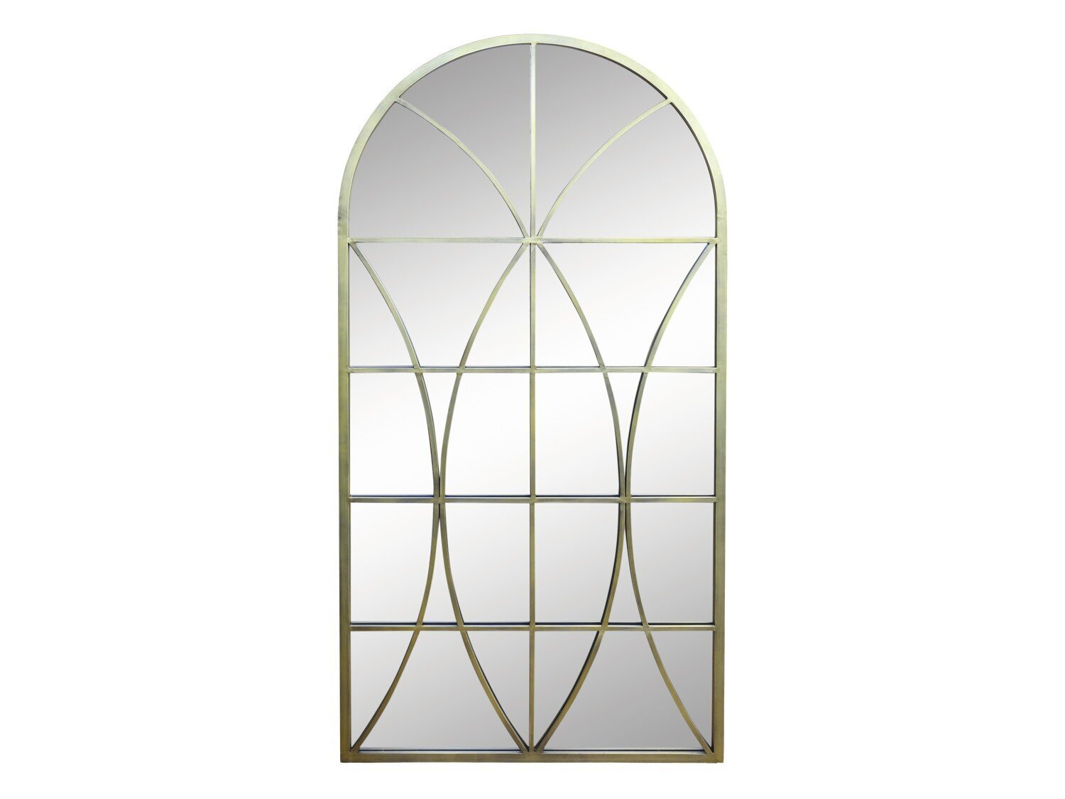 Spiegel mit Bogen, Eisen, messing 