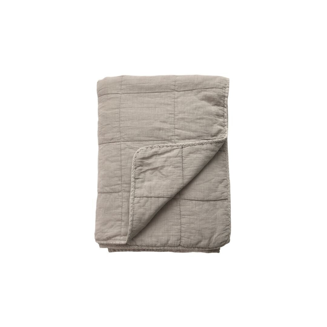 Vintage Quilt Steppdecke mit Stone-Washed Optik, latte 