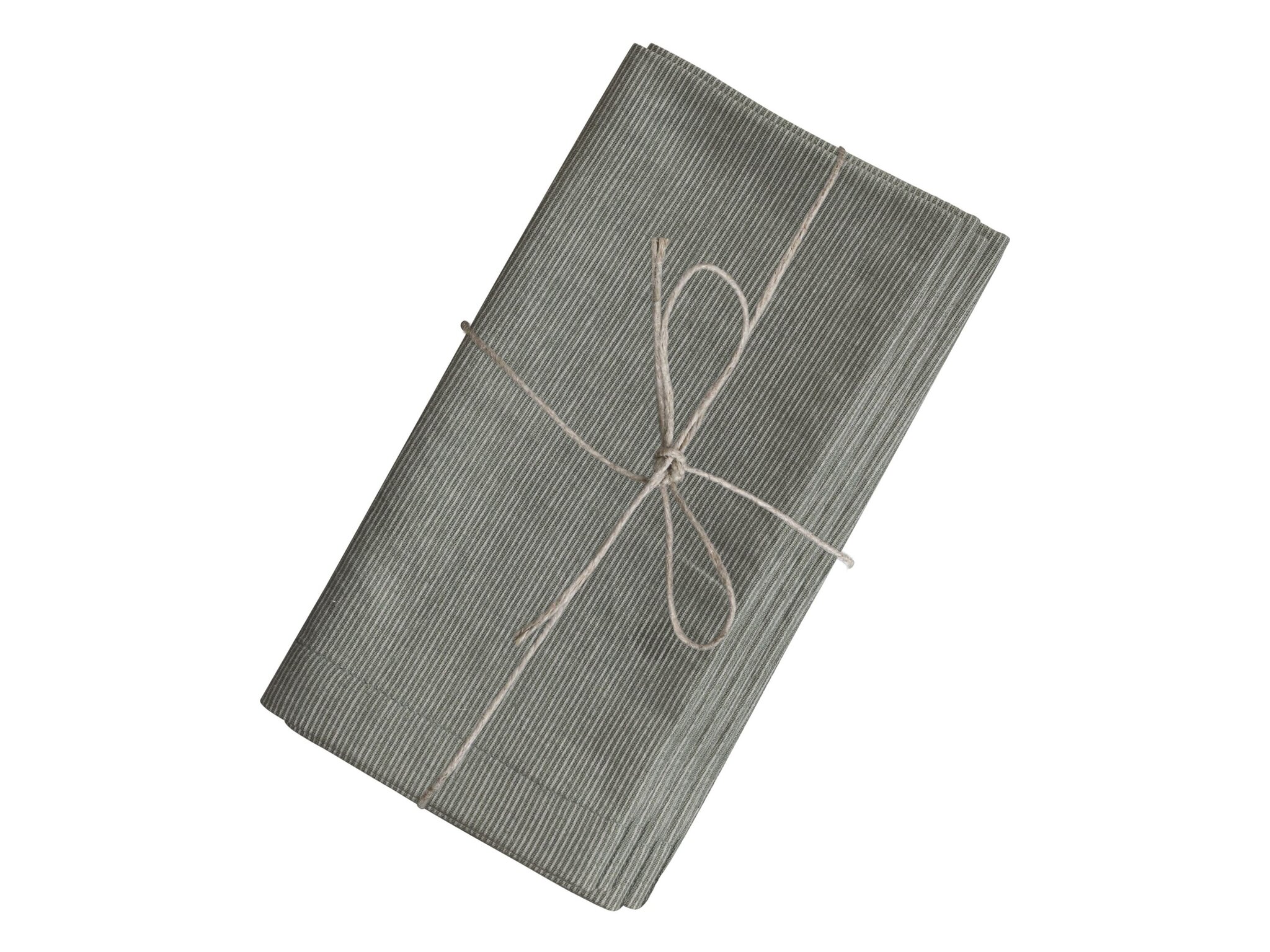 Stoffservietten mit Streifen im 4er-Set, olive 