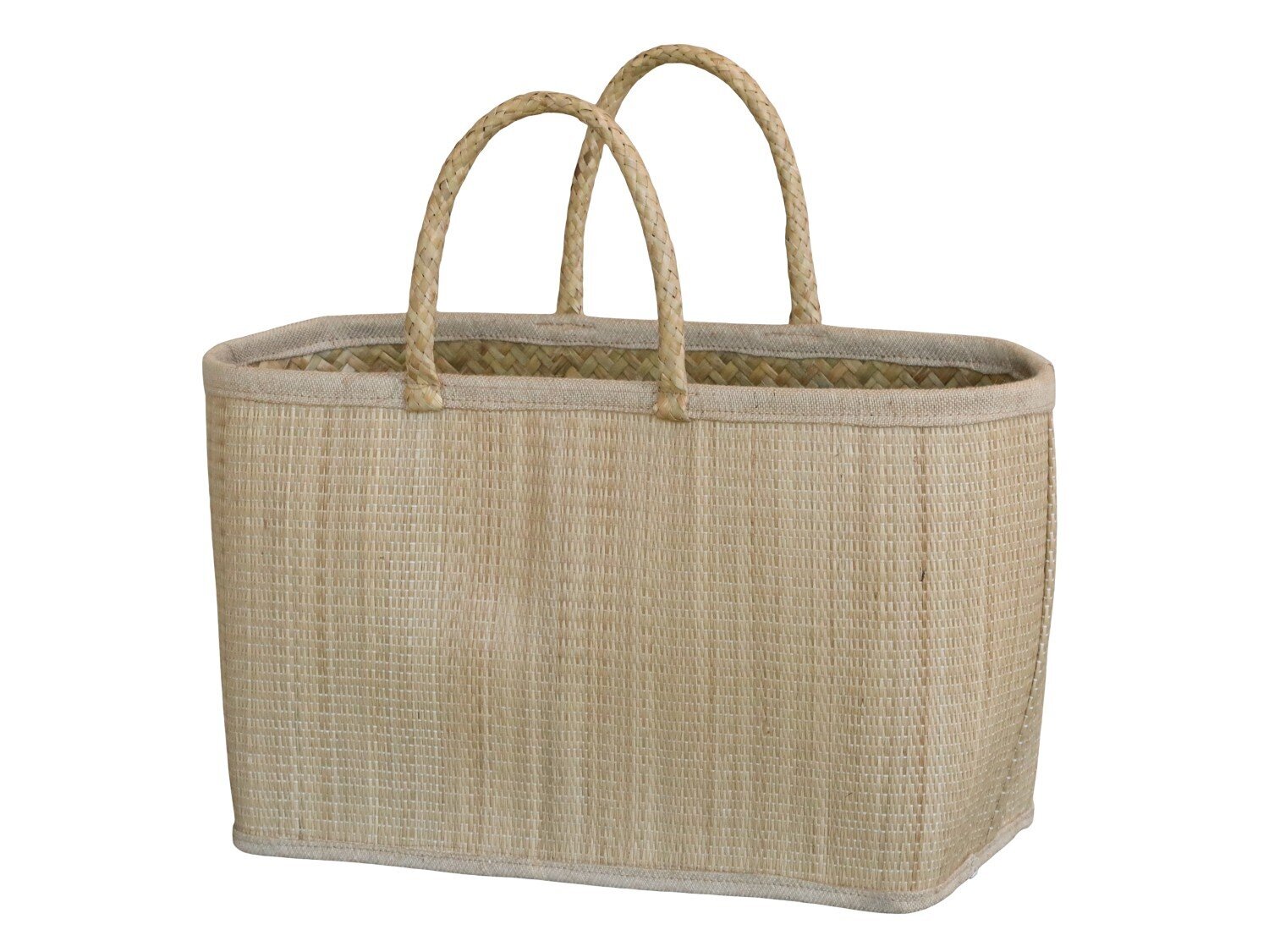 Strandtasche aus Palmenblättern, natur 40 x 19 x 27 cm