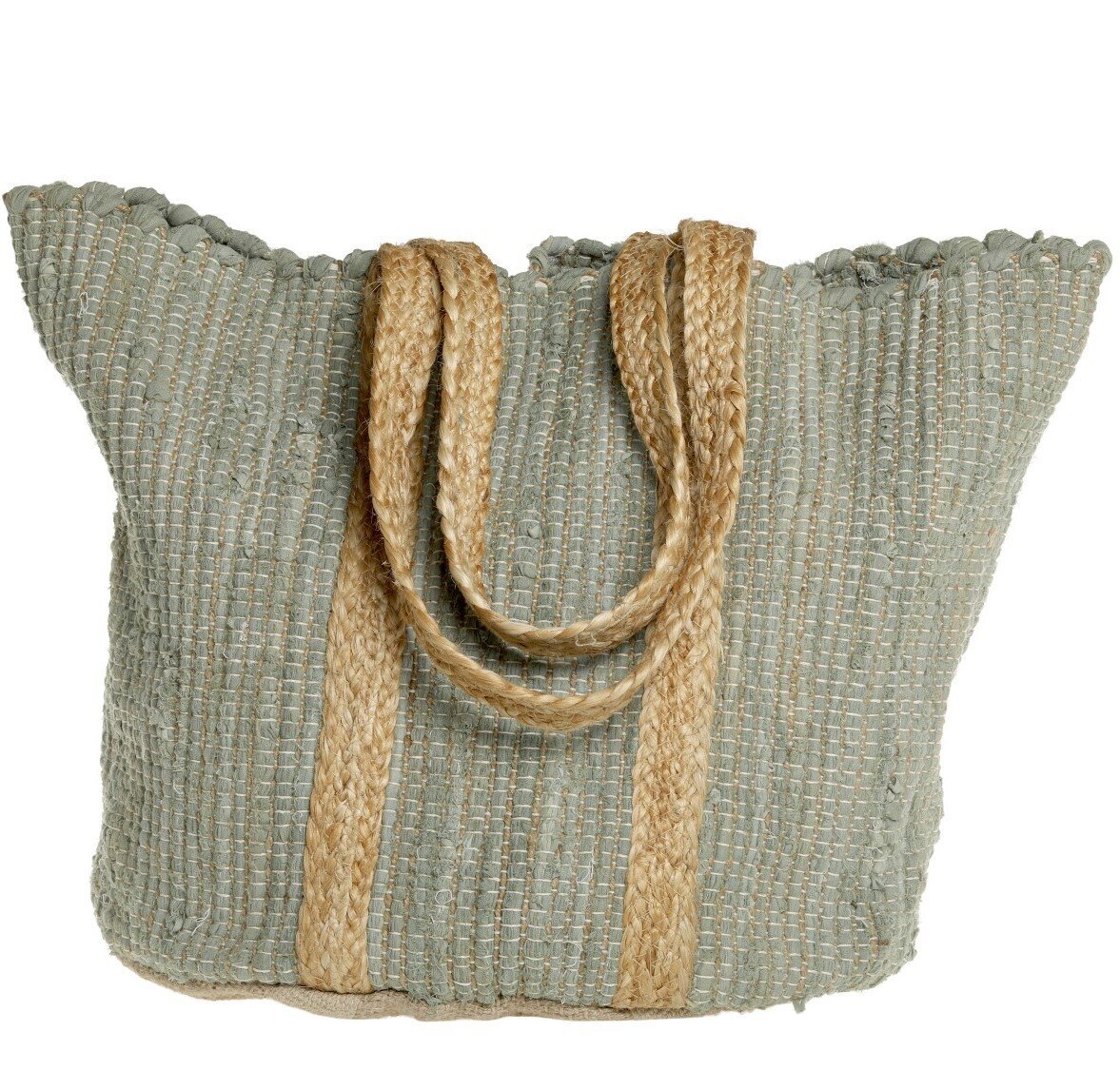 Strandtasche aus recyceltem Garn, grün 