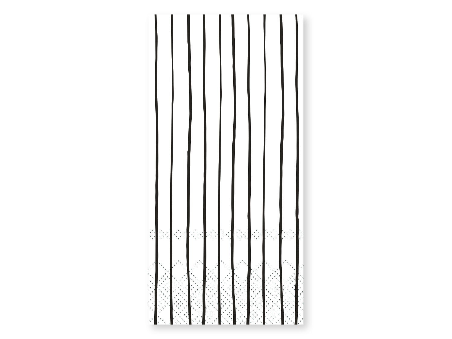 Streifenserviette, weiss 