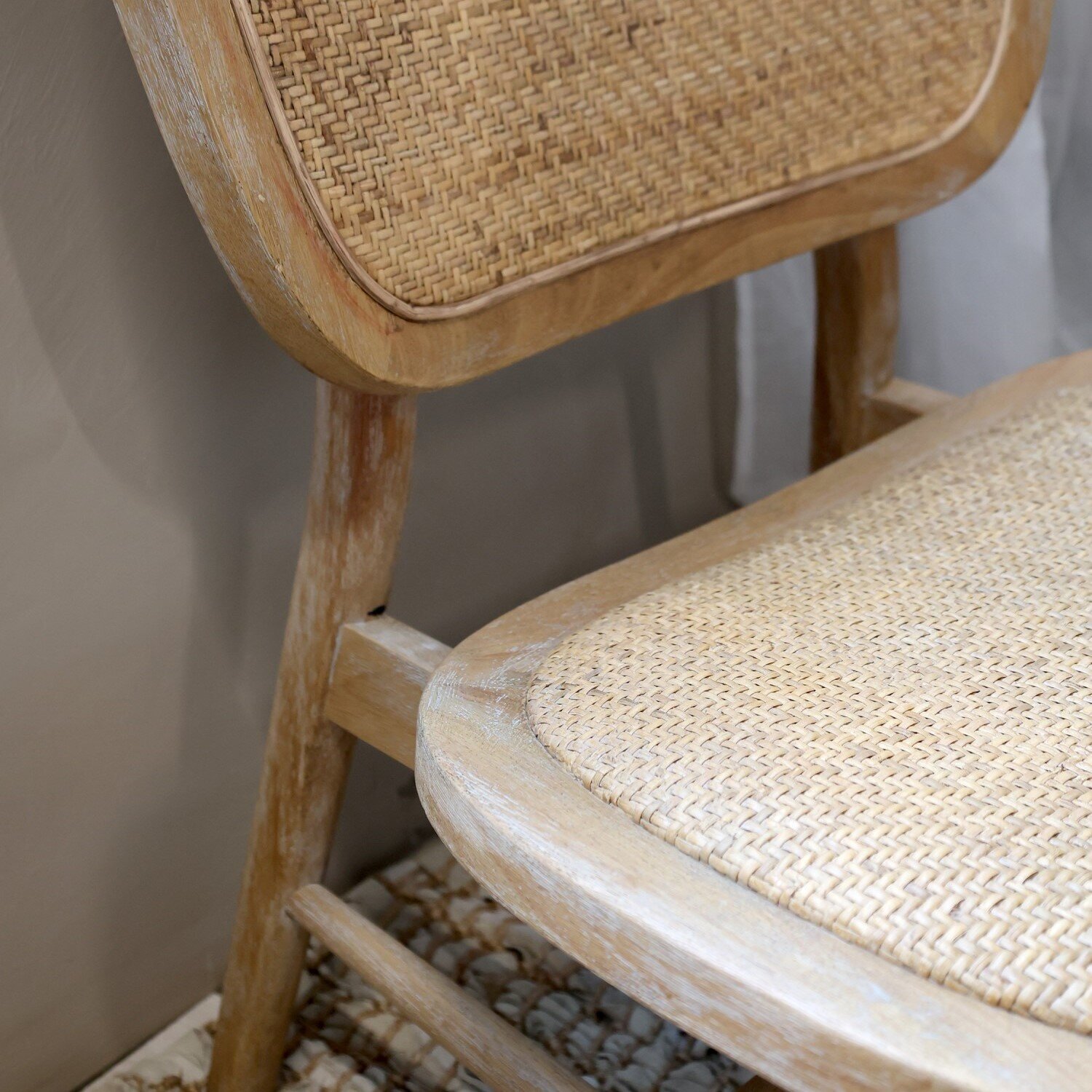 Stuhl mit Geflechtsitz, natur 