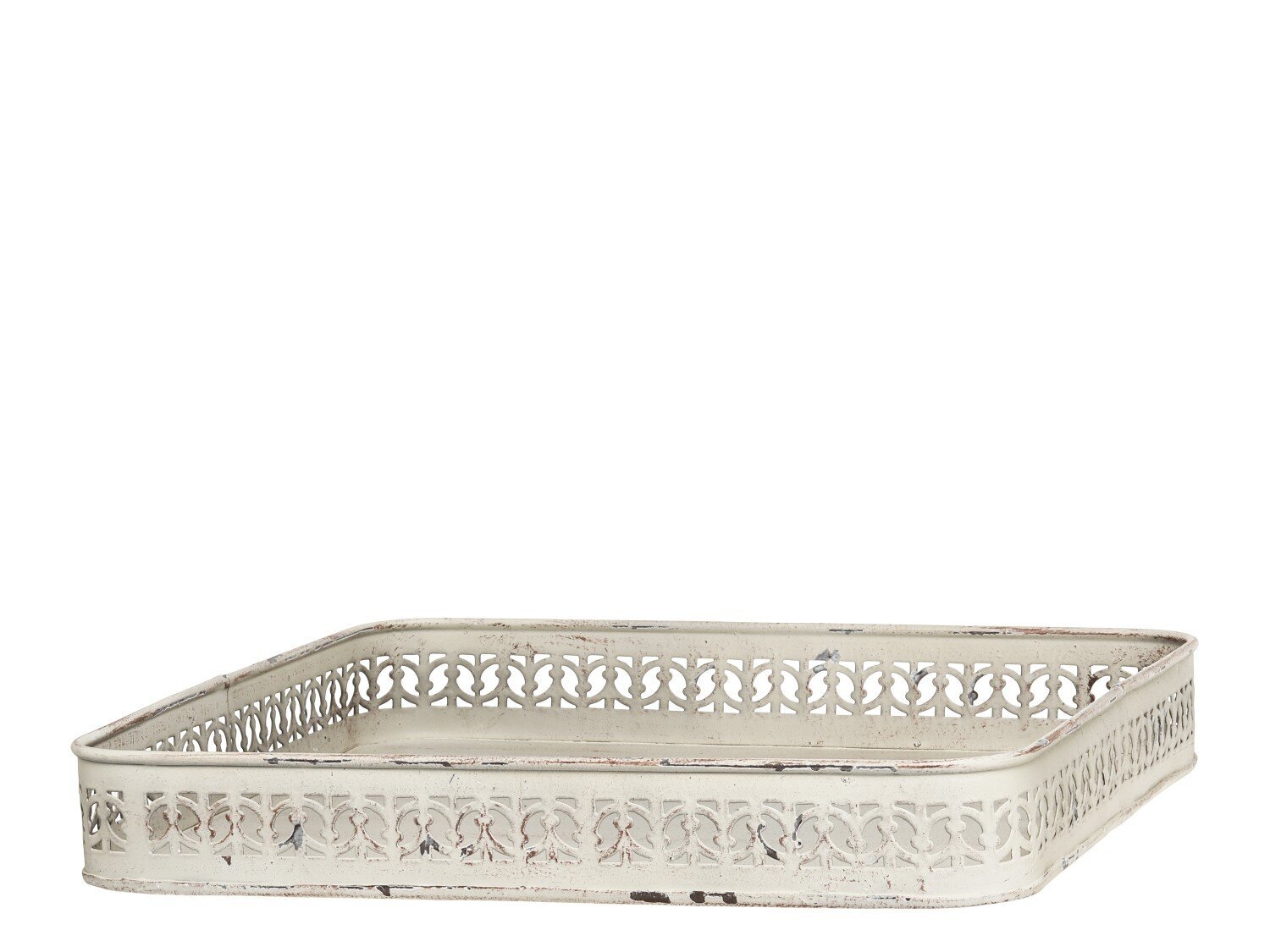 Tablett mit Dekorkante, antique creme 