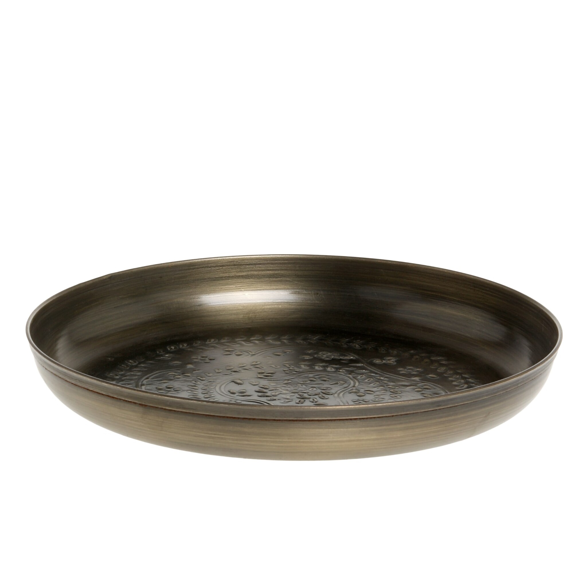 Tablett mit Muster Antique Messing, antique messing Höhe 3, Ø 21 cm