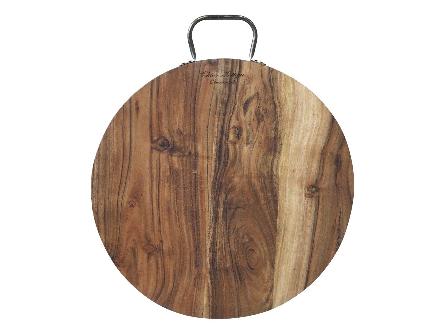 Tapasbrett Laon mit Eisengriff, natur L47 x B40 x H2 cm