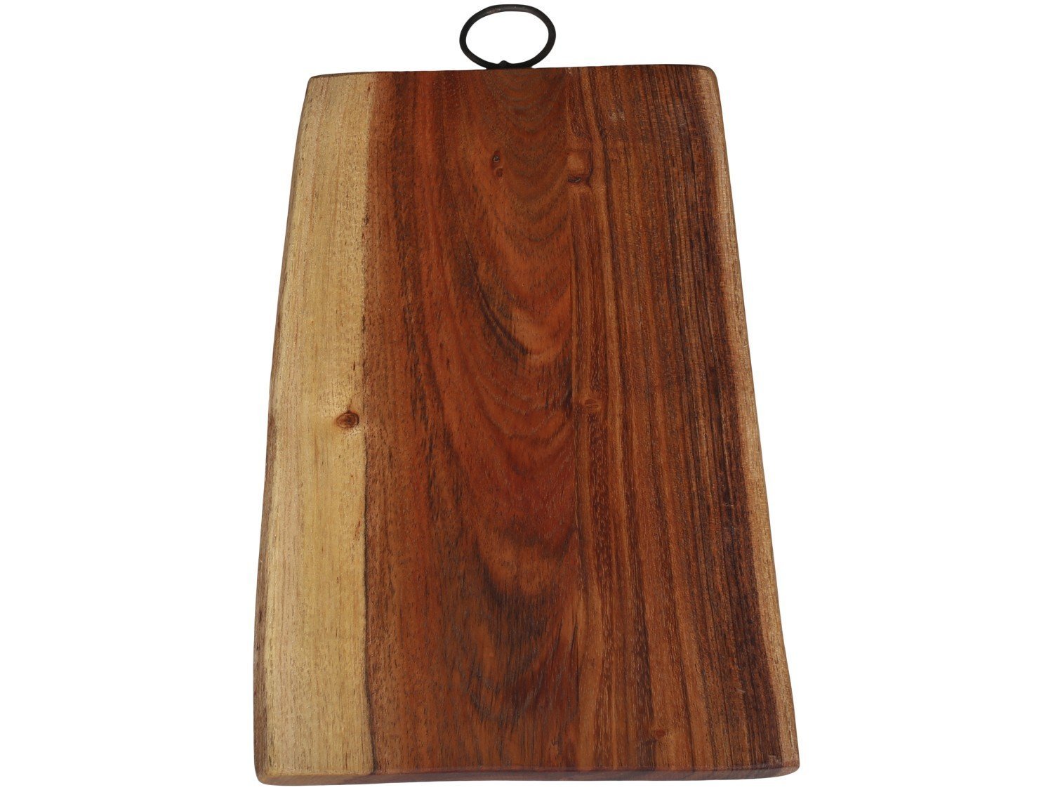 Tapasbrett mit Eisen Henkel, natur L27/B18 cm