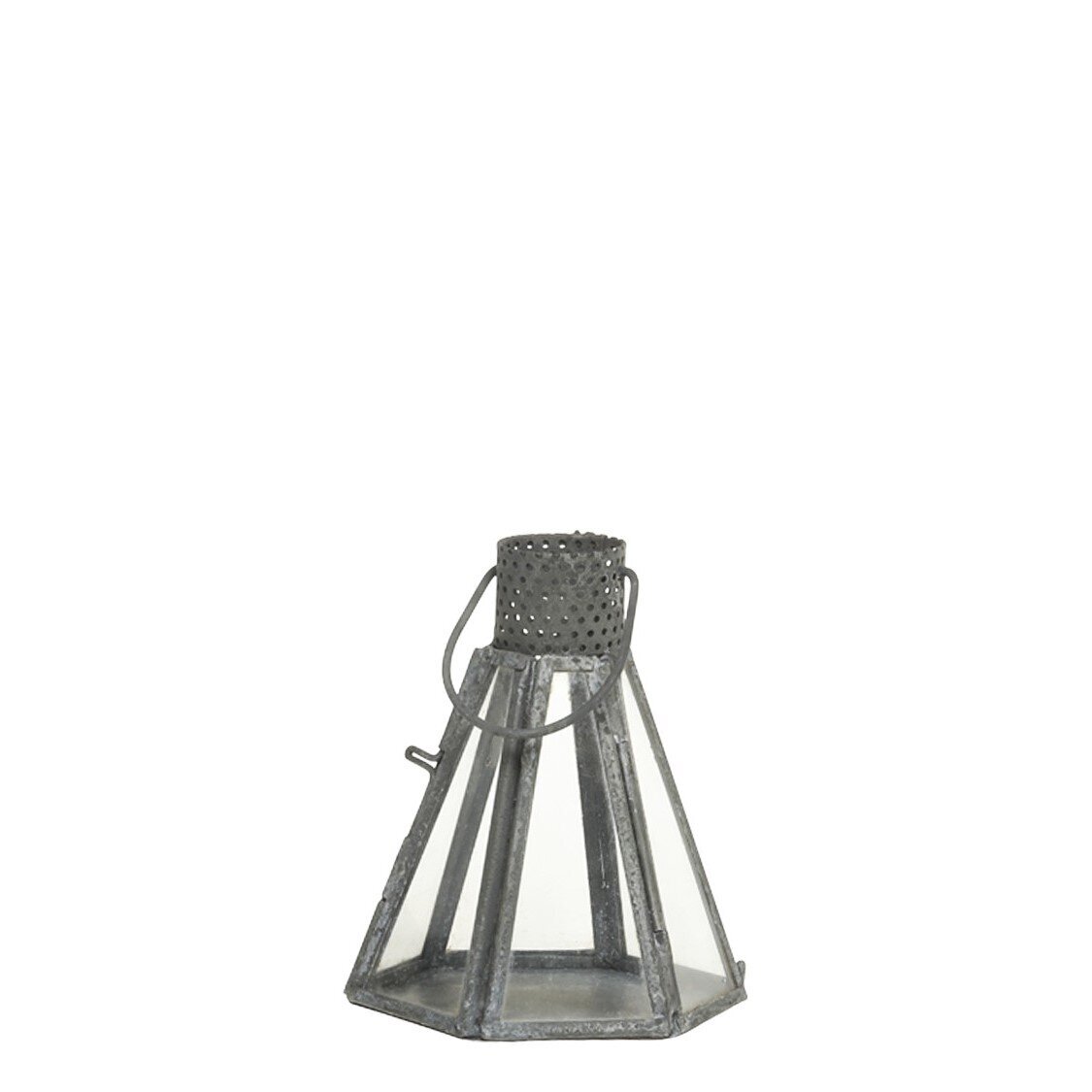 Teelchthalter Laterne, antique zink 