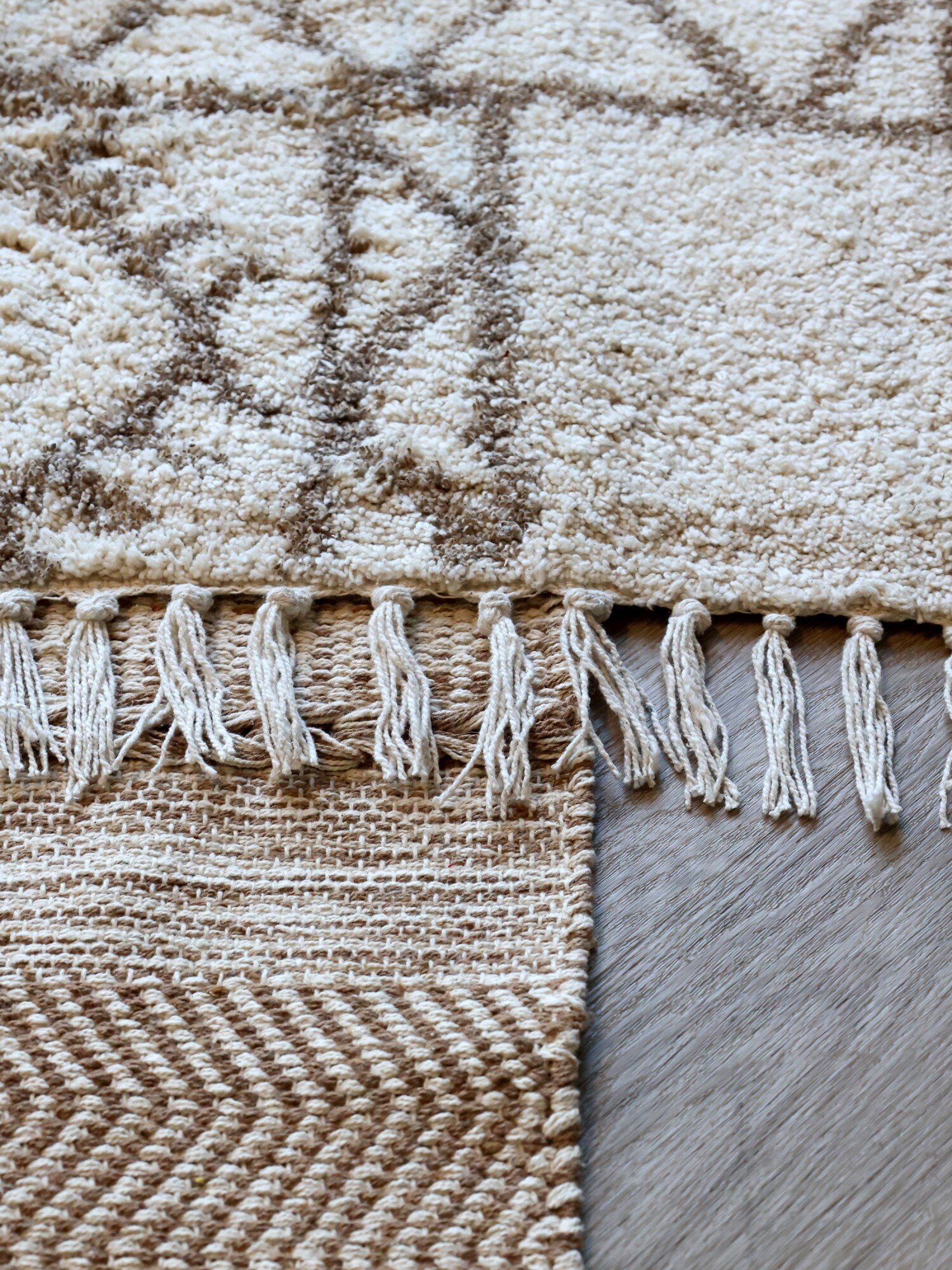 Teppich, Läufer mit Marokkanischem Muster, creme 