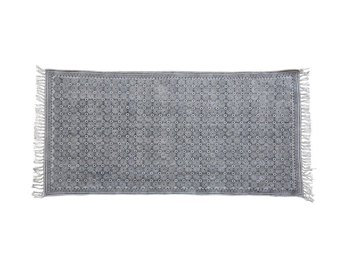 Chic Antique Teppich mit Fransen, grau 