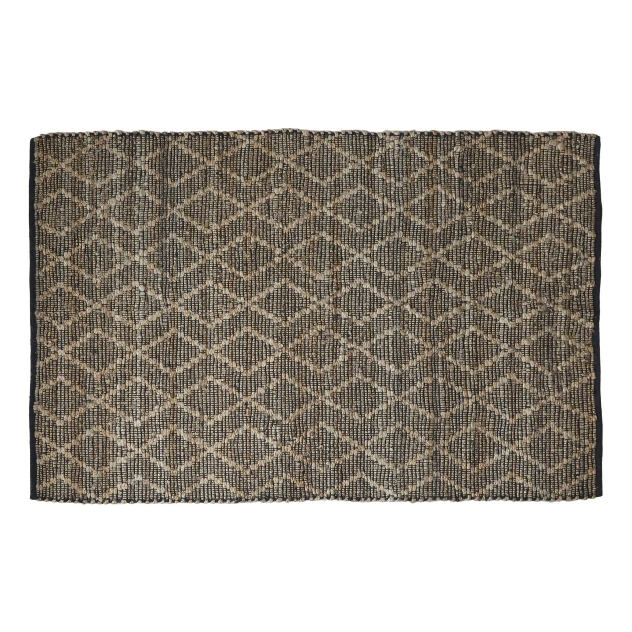 Teppich mit Muster aus Jute, natur 