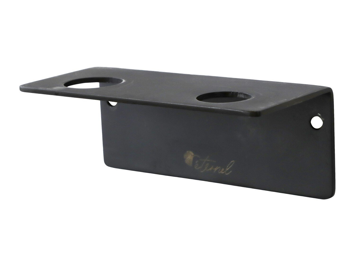 Éternel Wandhalterung für Spender Flaschen Dispenser, schwarz 14x7x6 cm, für 1x500ml, 1x1000ml Flasche