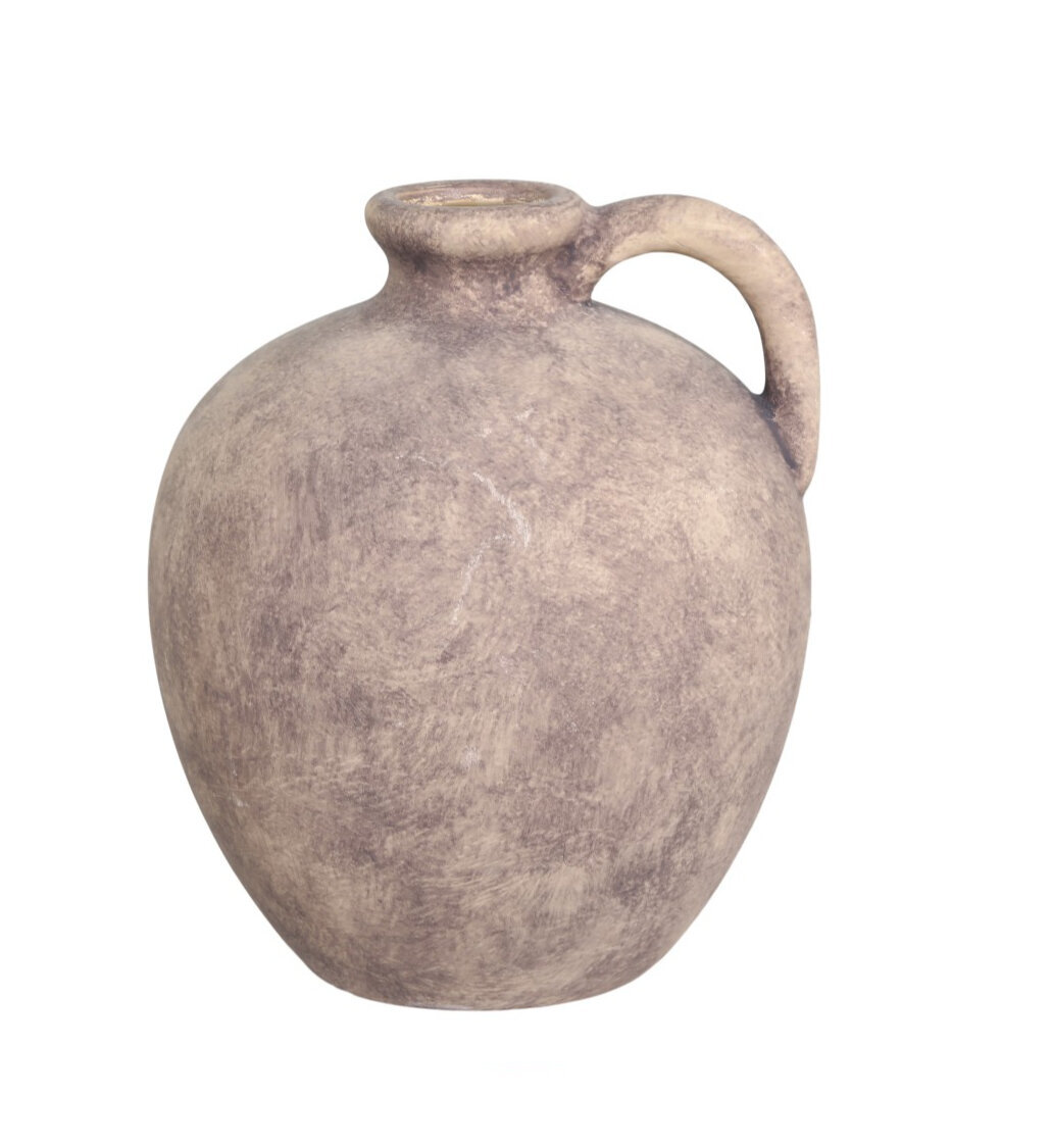 Terracotta Flasche mit Griff, natur Höhe 20, Länge: 16, Breite: 16,5 cm