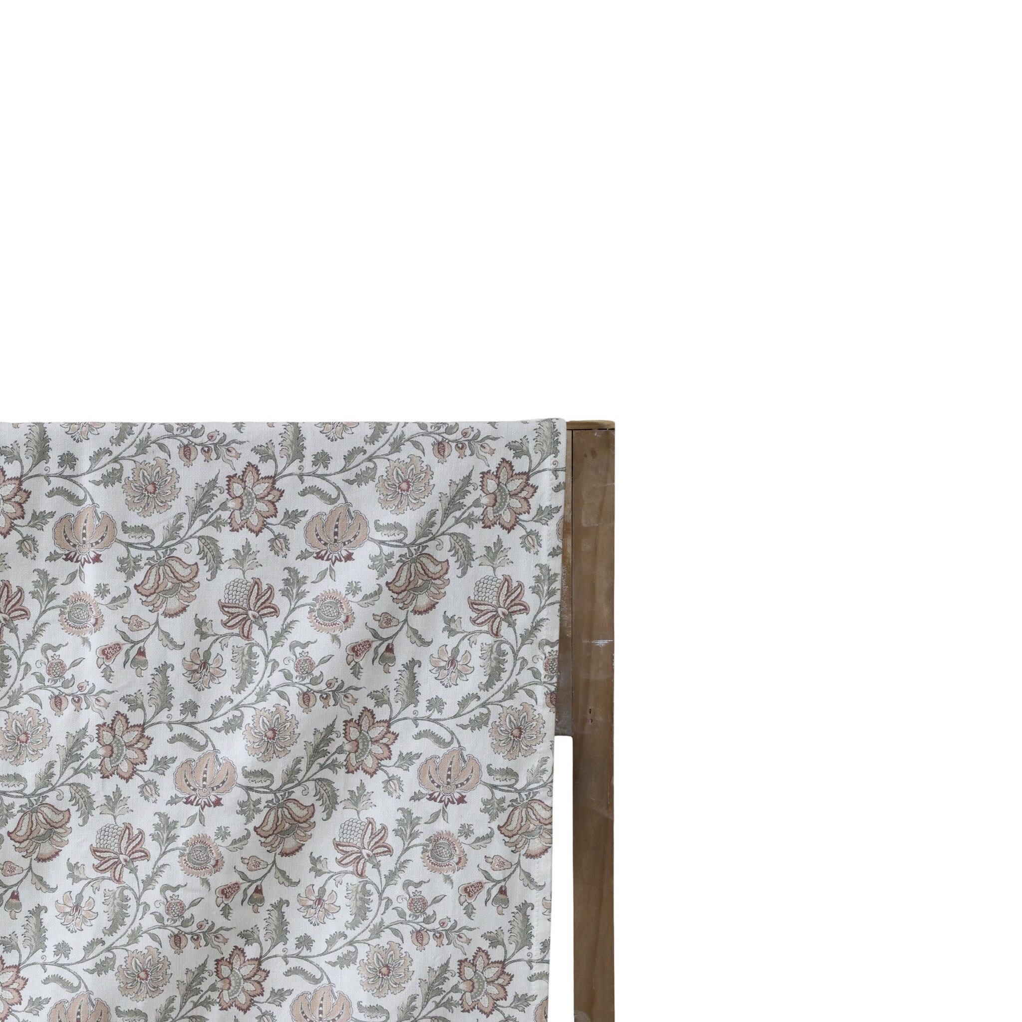 Tischdecke Aix mit Blumendruck, creme 