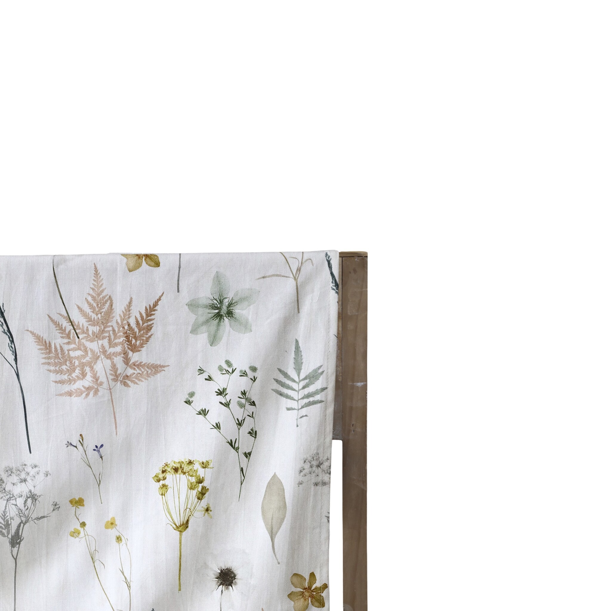 Tischdecke Aix mit Blumendruck, weiss 