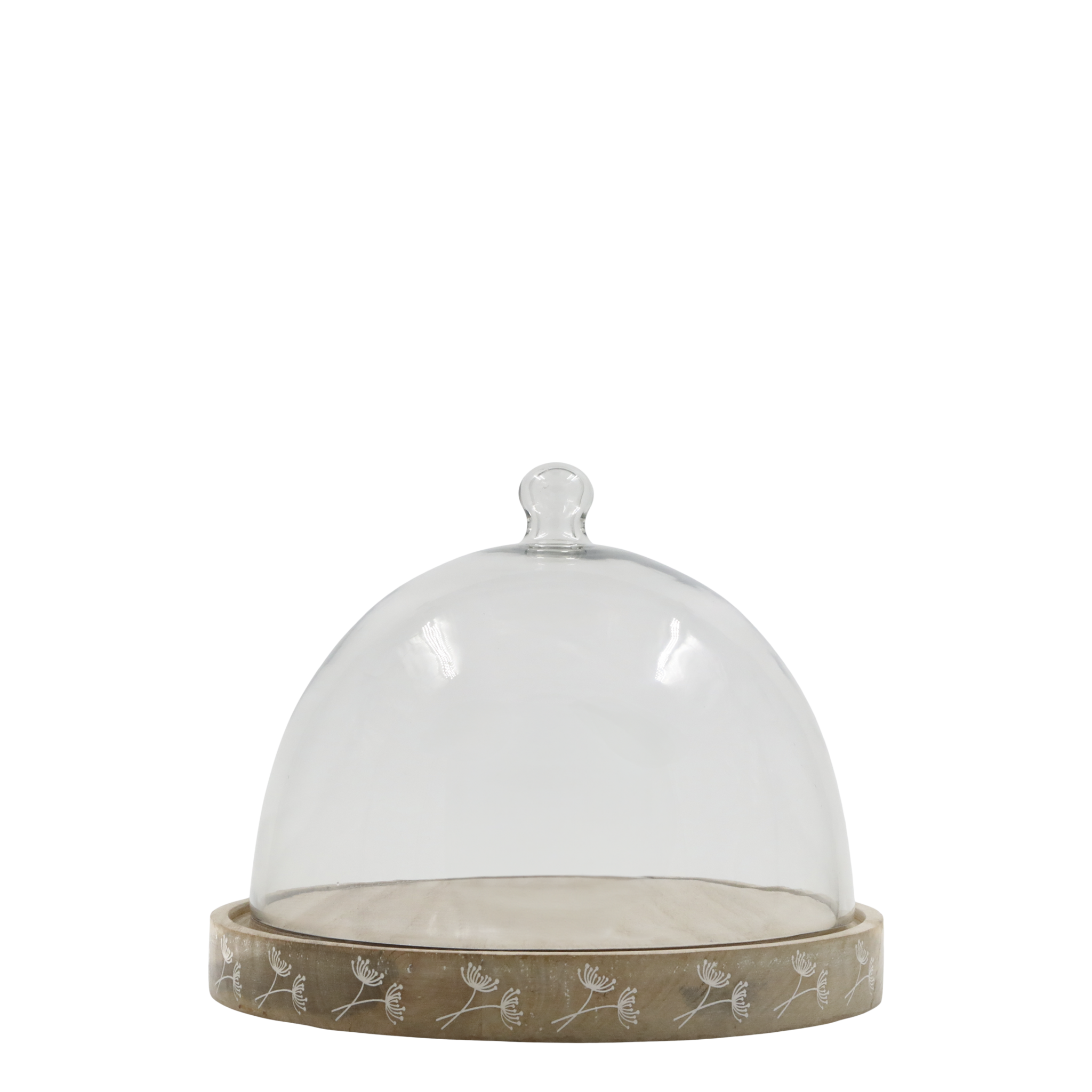 Tours Glasglocke mit Schnitzereien, natur Höhe 25, Ø 30 cm