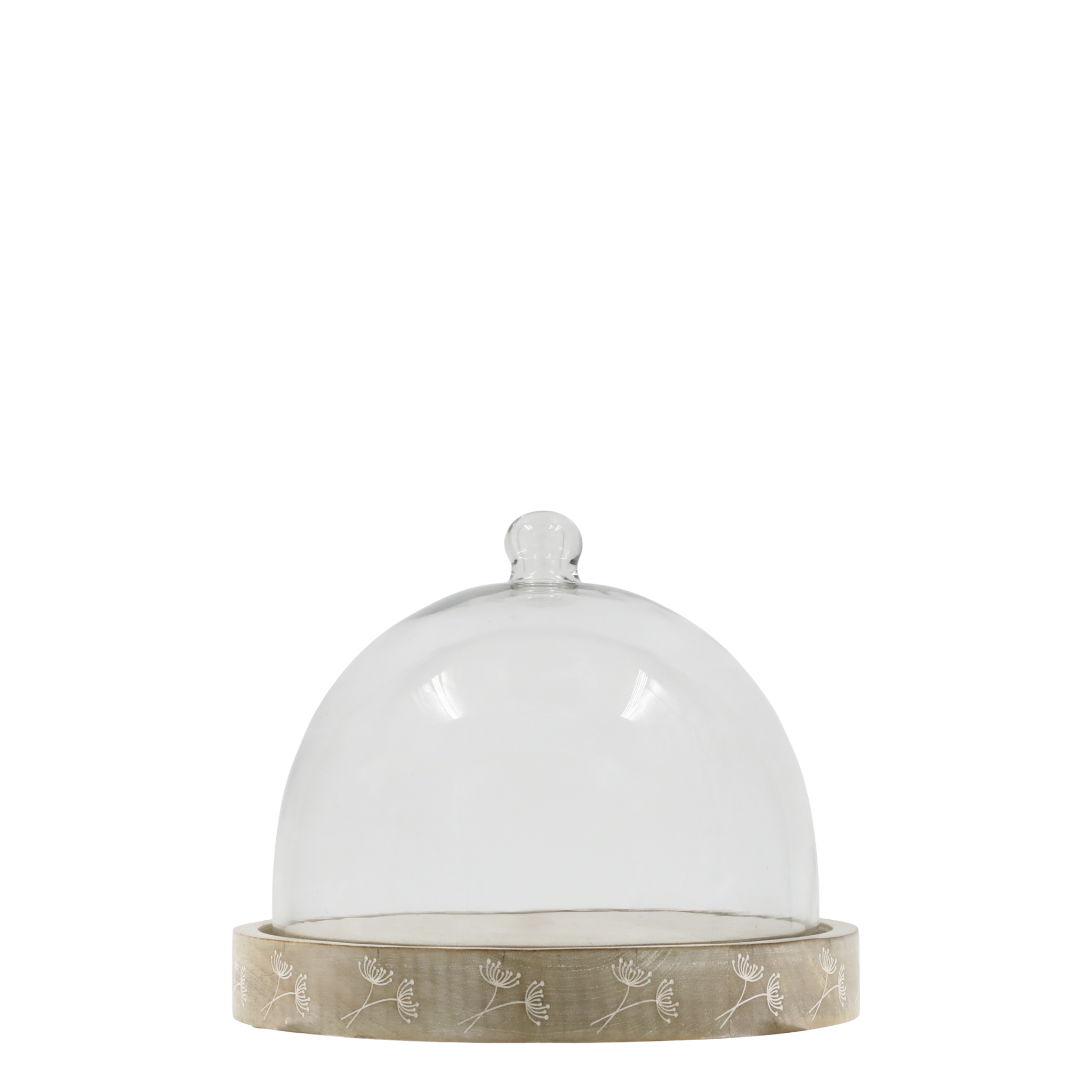 Tours Glasglocke mit Schnitzereien, natur Höhe 21, Ø 27 cm