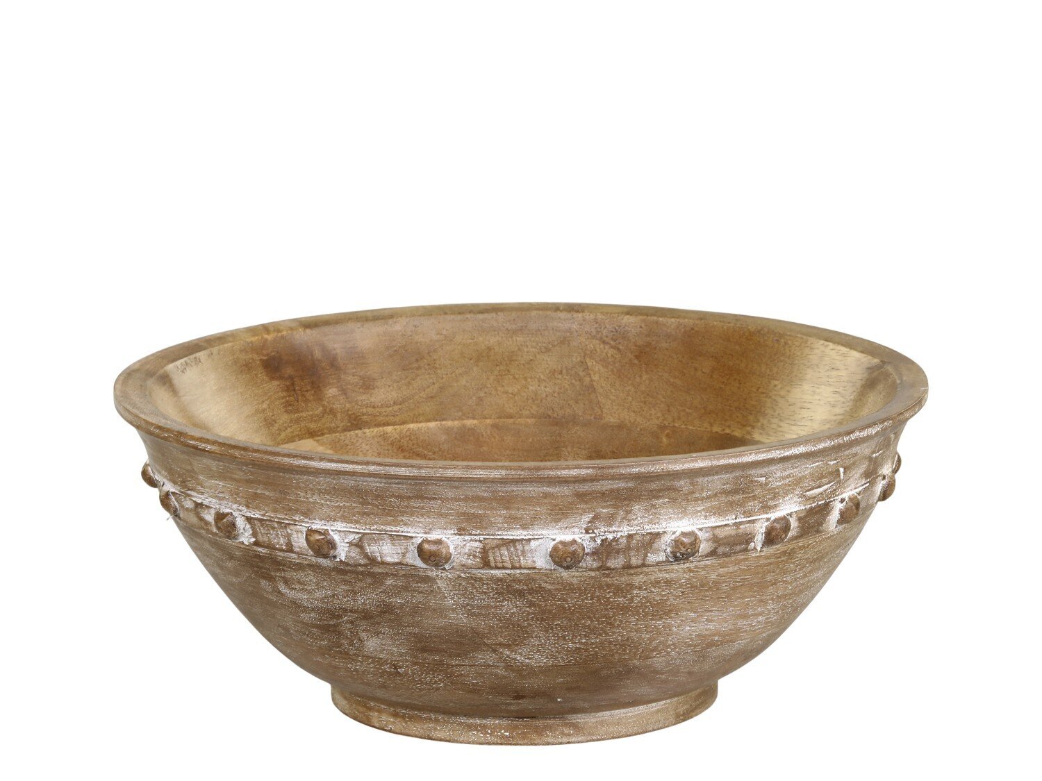 Tours Schüssel in Holz mit Muster, natur Höhe 8, Ø 25 cm