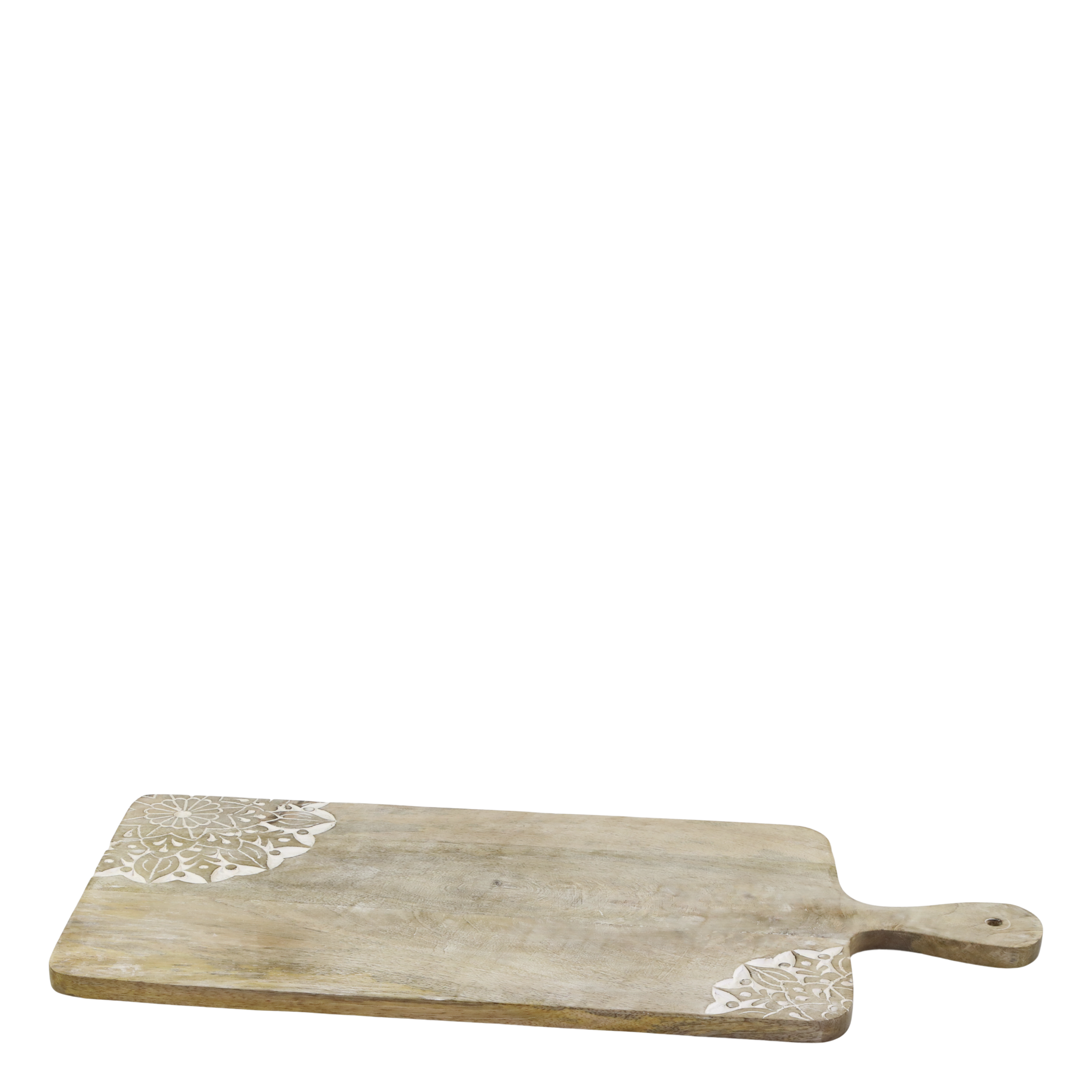 Tours Tapasbrett mit Schnitzereien, natur 58 x 25 x 2 cm