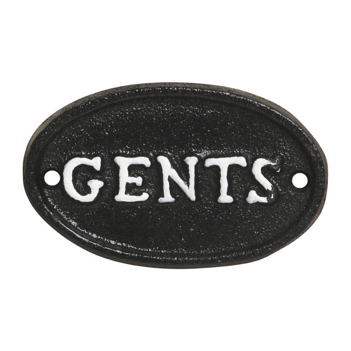 Türschild aus Eisen, antique schwarz