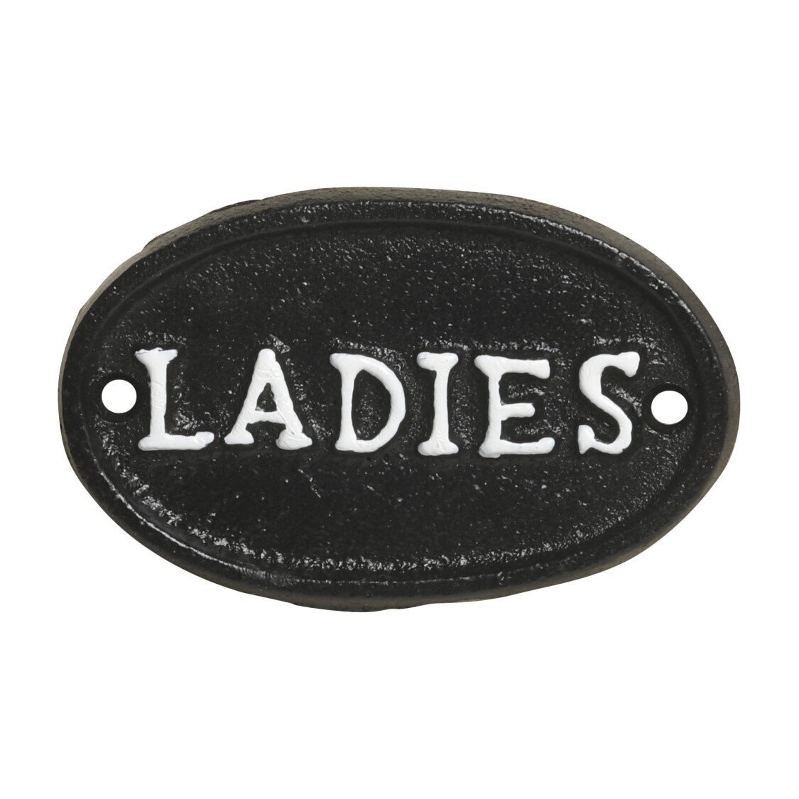 Türschild aus Eisen, antique schwarz
