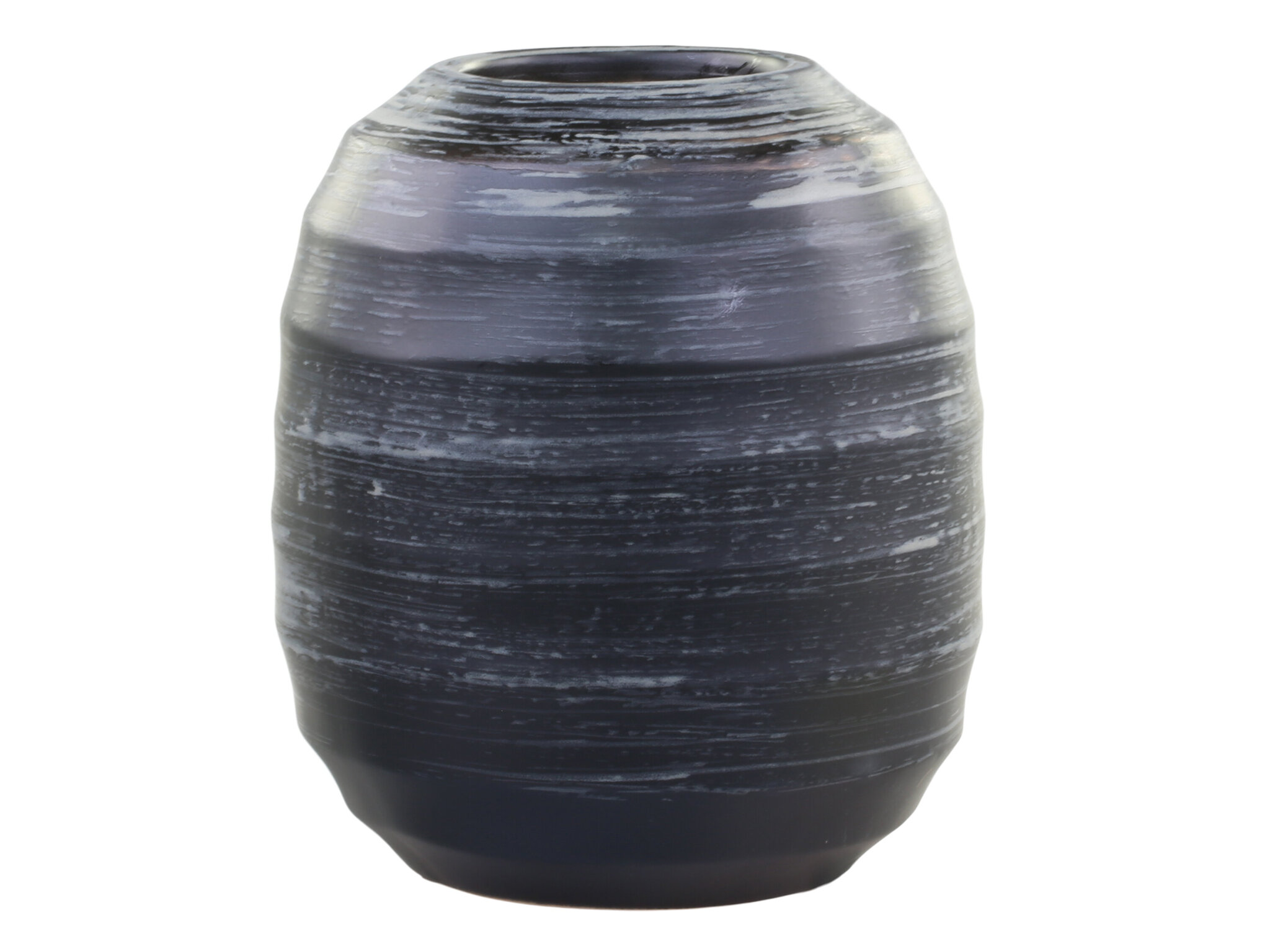 Vase Limoux aus Keramik, antik schwarz Ø14 x H18,5 cm